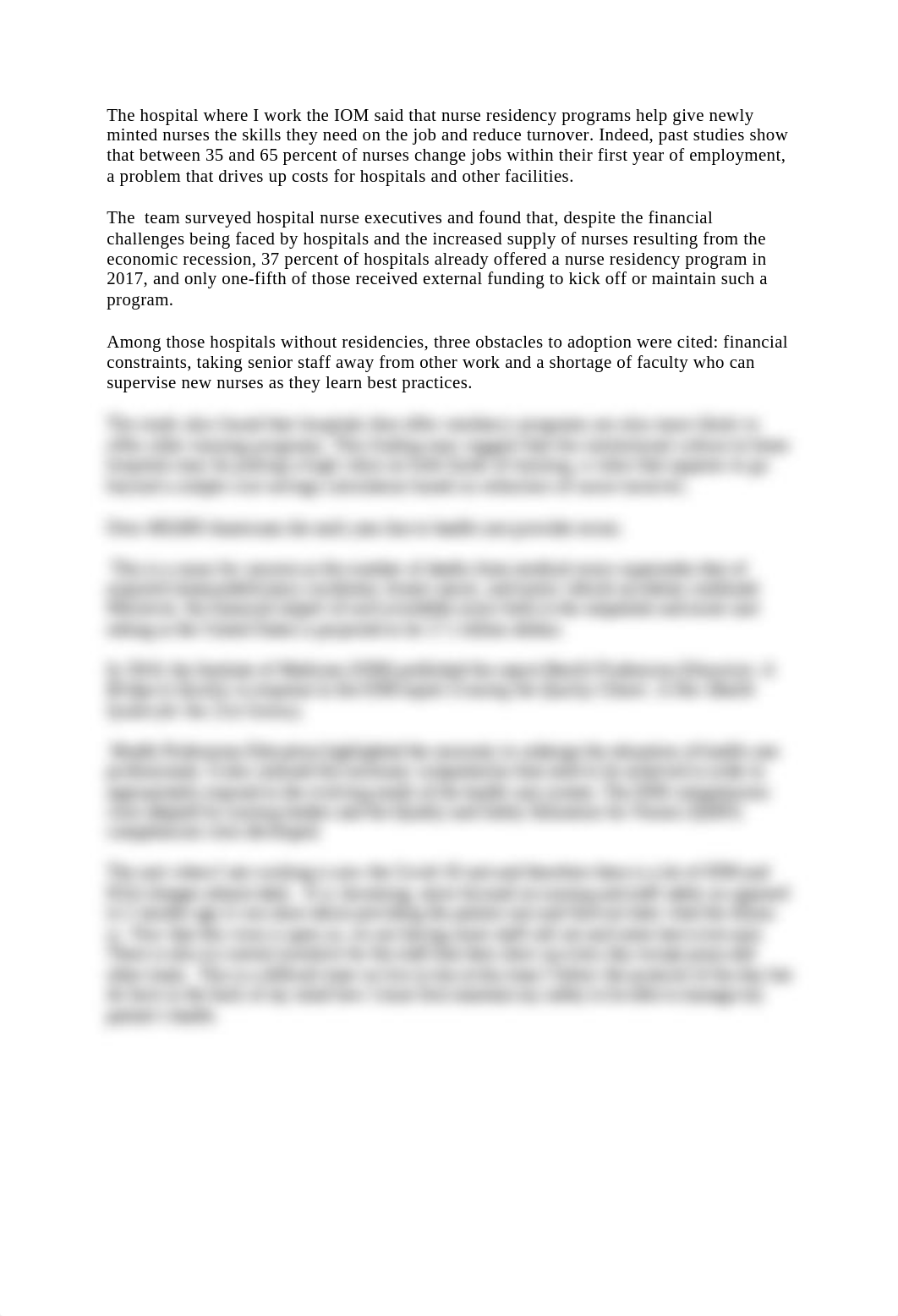 The IOM said that nurse residency programs help give newly minted nurses the skills they need on the_d13i5us5iuv_page1