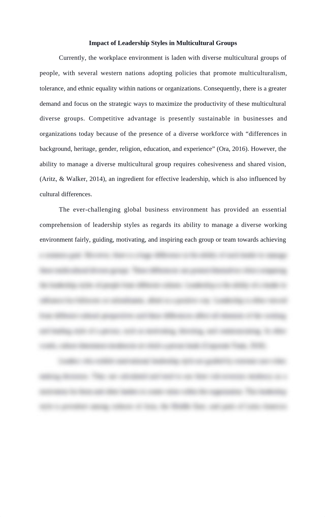 MBA 518 Blackboard Discussion Week 6 (Impact of Leadership Styles in Multicultural Groups).docx_d13qblra1rf_page1