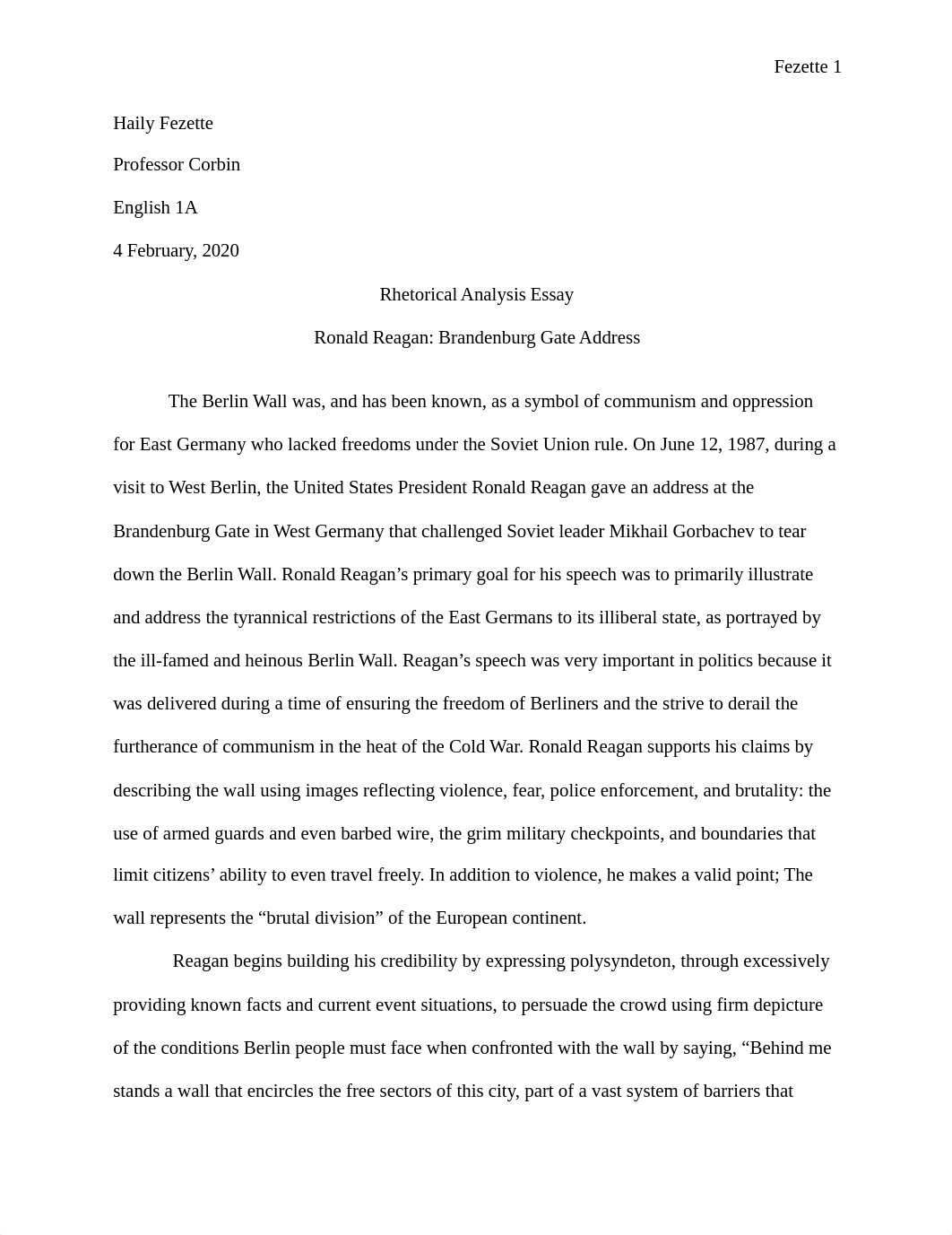 English Essay 1 Ronald Reagan's Speech - Brandenbug Gate Address.docx_d13vwabjs7c_page1