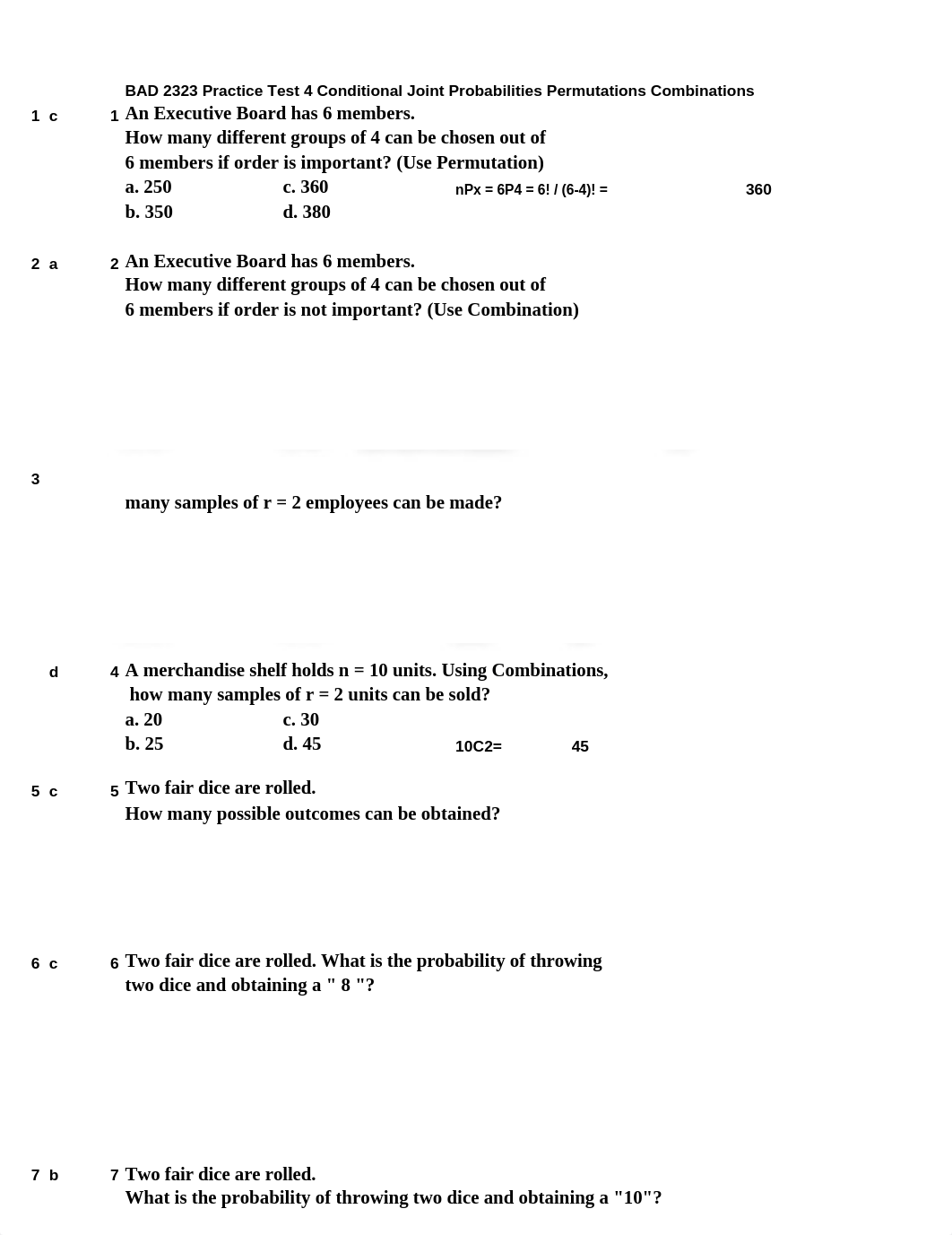 BAD 2323 Practice Exam 4 Conditional  Joint Probab Perm Comb-22 (1).xls_d13w7sqweoo_page1