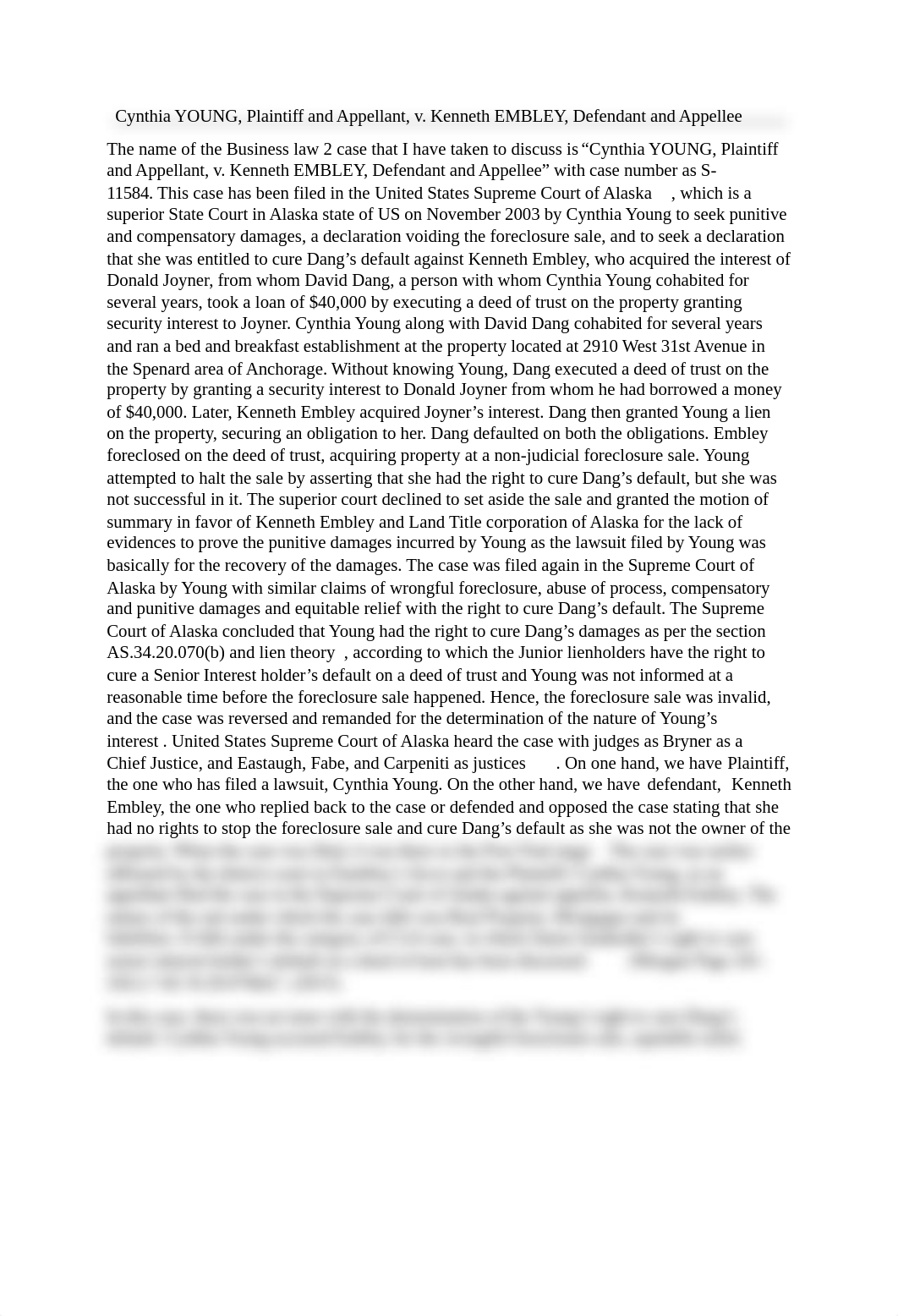 Business Law 2 Case_Cynthia YOUNG vs Kenneth EMBLEY_Mohammad Bilal Khan.docx_d141v9y0eab_page1