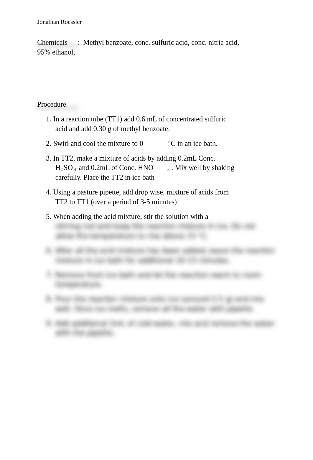 FALL 2018_CHEM 3220_Experiment 4_ Nitration of methyl benzoate.docx_d14526ryjem_page2