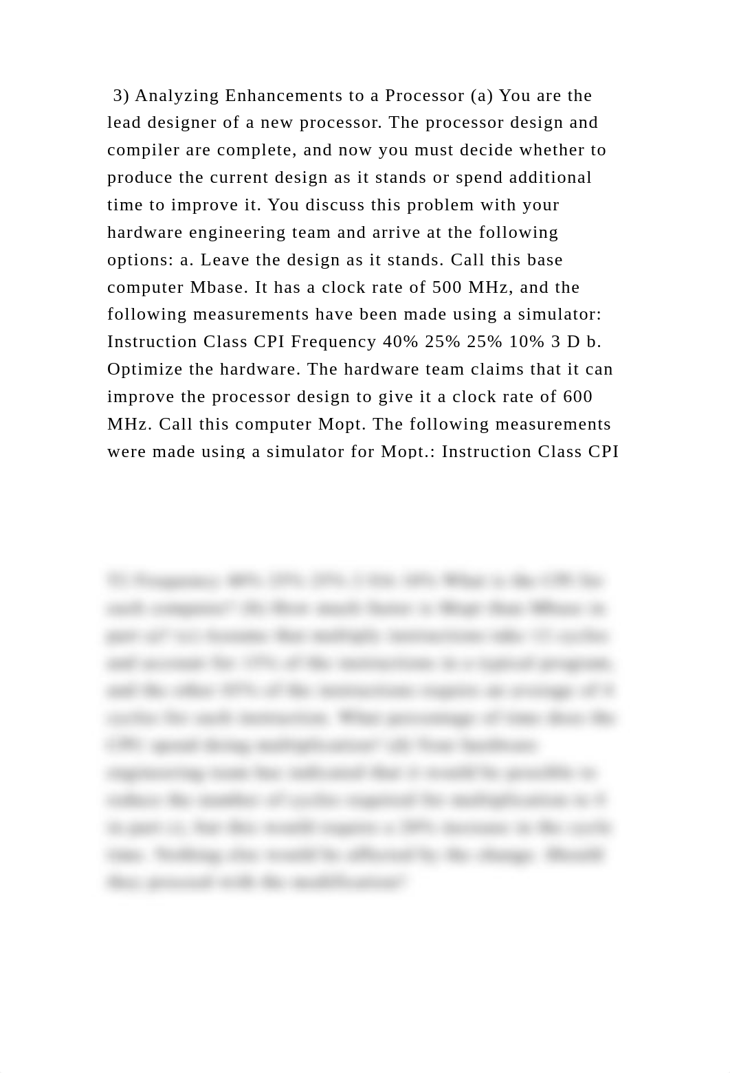 3) Analyzing Enhancements to a Processor (a) You are the lead designe.docx_d149k0fb4of_page2