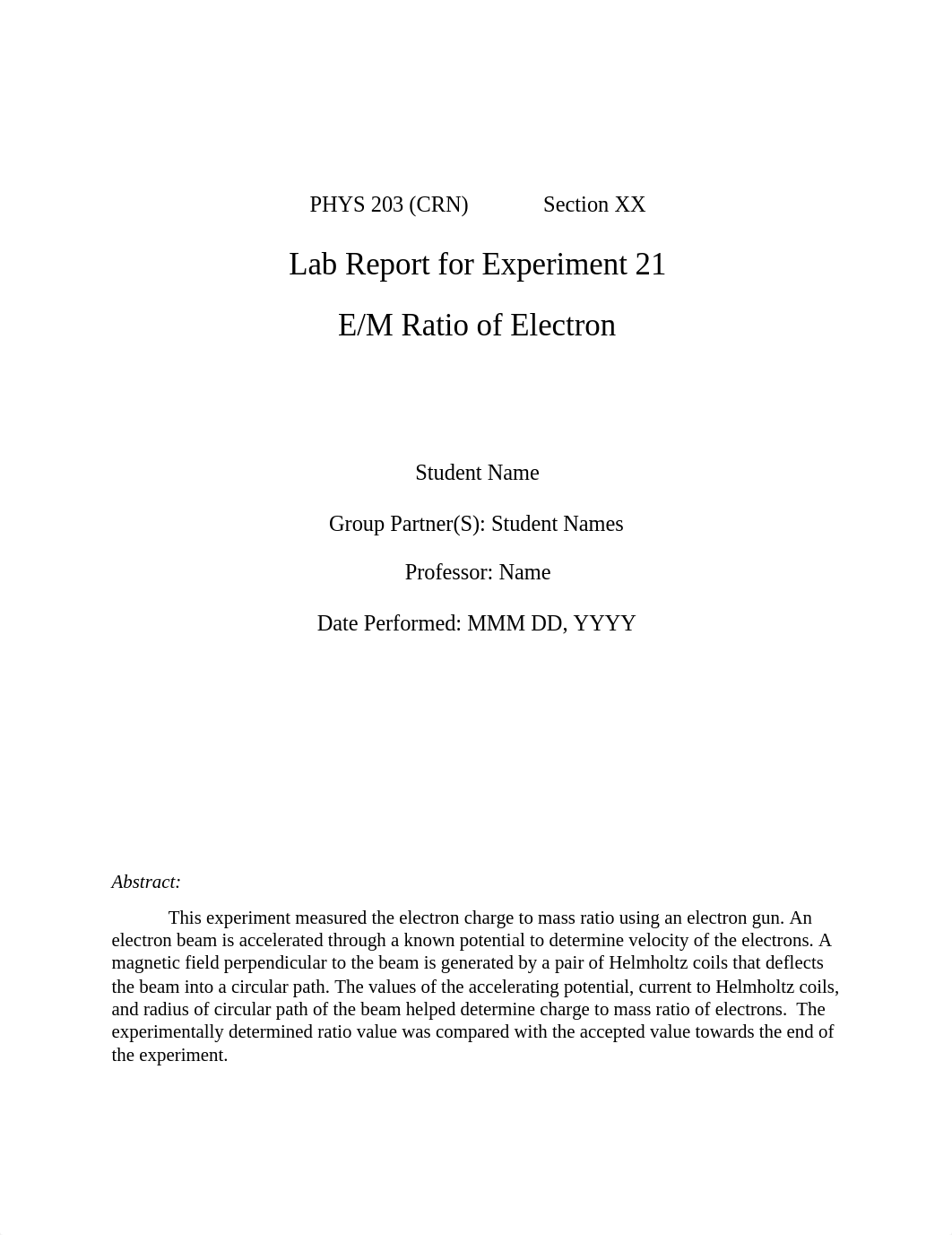 PHYS 203 EM Ratio of Electron Lab_d14sr8zaljo_page1