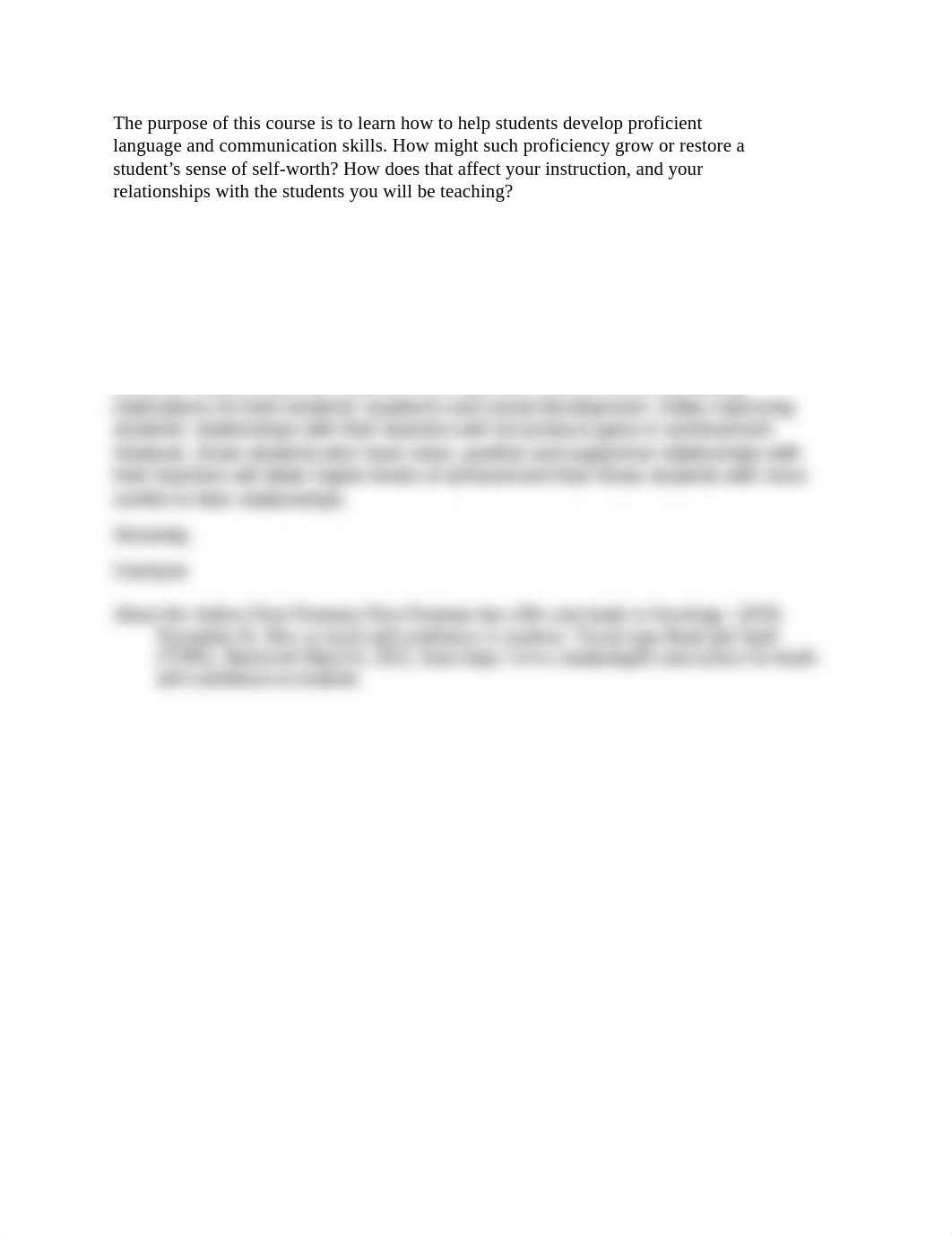 The purpose of this course is to learn how to help students develop proficient language and communic_d155f2er3ro_page1