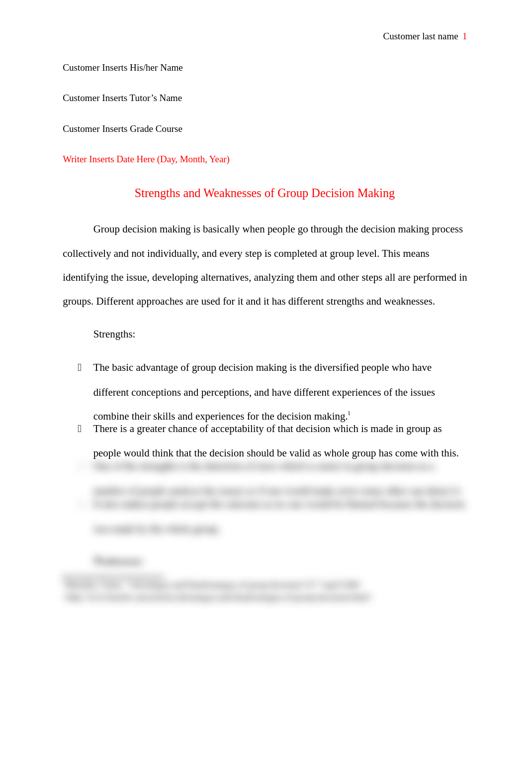 Discuss strengths and weaknesses of group decision making_d15egs1wjz8_page1