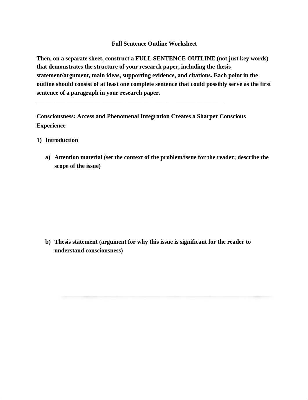 Psych 472- Consciousness- Full Sentence Outline Worksheet.docx_d15lqxnx04z_page1