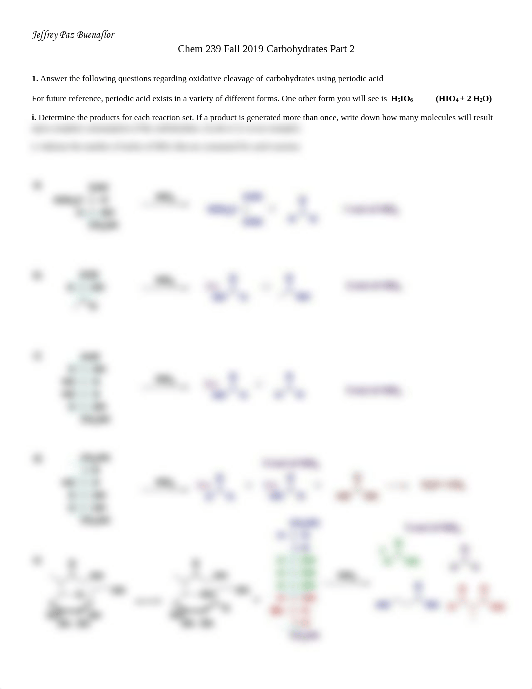 Fall 2019 Carbohydrates Practice Problems Part 2 Answer Key.pdf_d15v855y943_page1