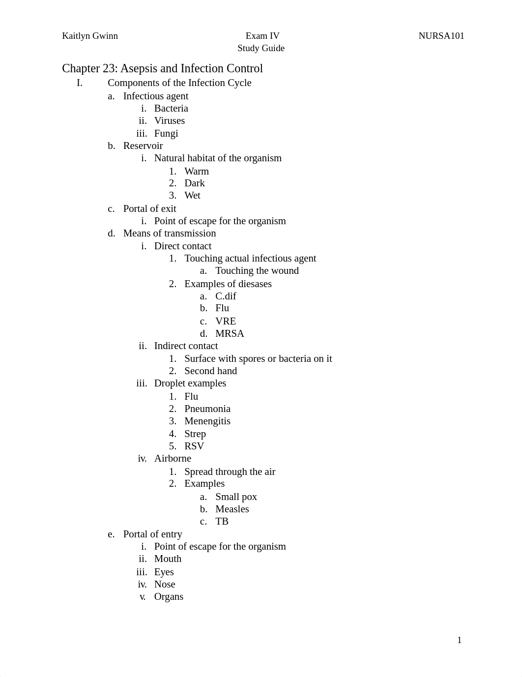 NURSA101 Exam IV study Guide_d161xizkdq7_page1