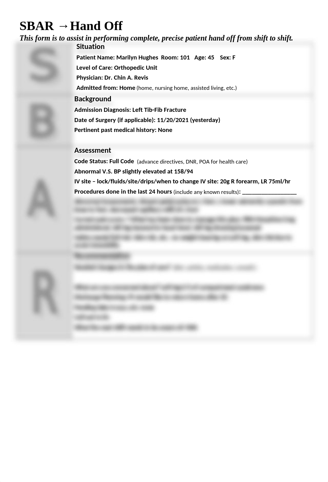 Hand off SBAR to MD .doc_d164958vafg_page1