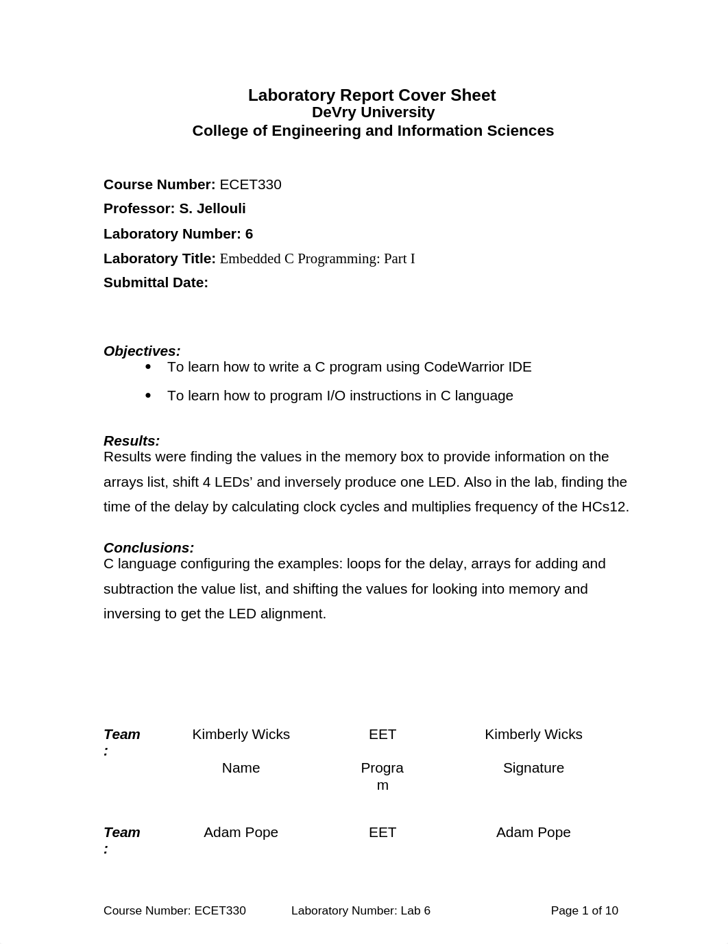 ECET330_W6_iLab_CoverSheets Embedded C Programming Part I_d16pn2cqyn8_page1