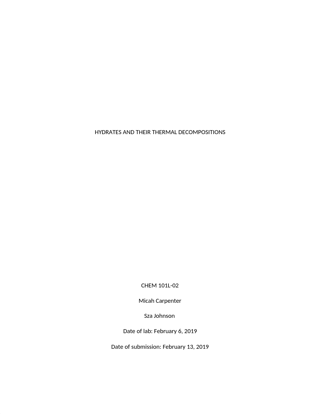 HYDRATES AND THEIR THERMAL DECOMPOSITIONS.docx_d16zeqgmyhp_page1