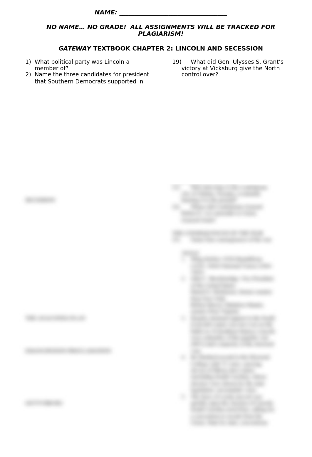 GATEWAYS Chapter 1 Part 2 Reading Questions -  Lincoln's Election and Secession (pgs. 10-15) nicolas_d1702ropwty_page1