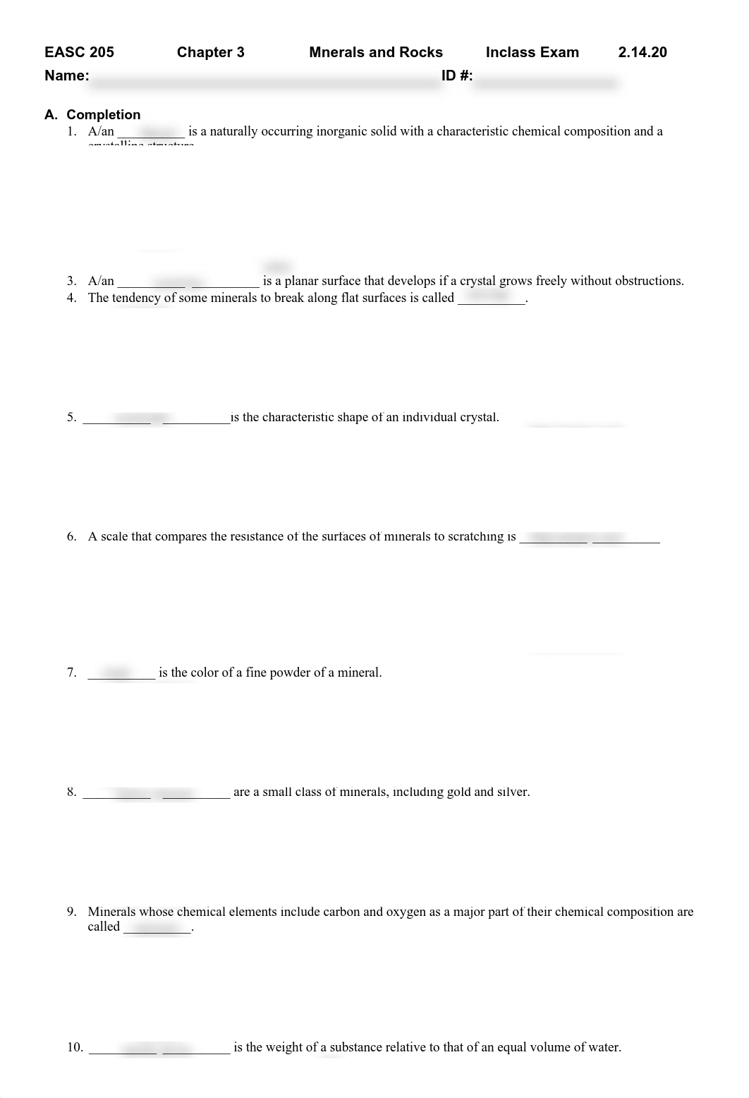 Chapter 3 Minerals & Rocks Make-up Exam (2.14.20).pdf_d1729zb72au_page1