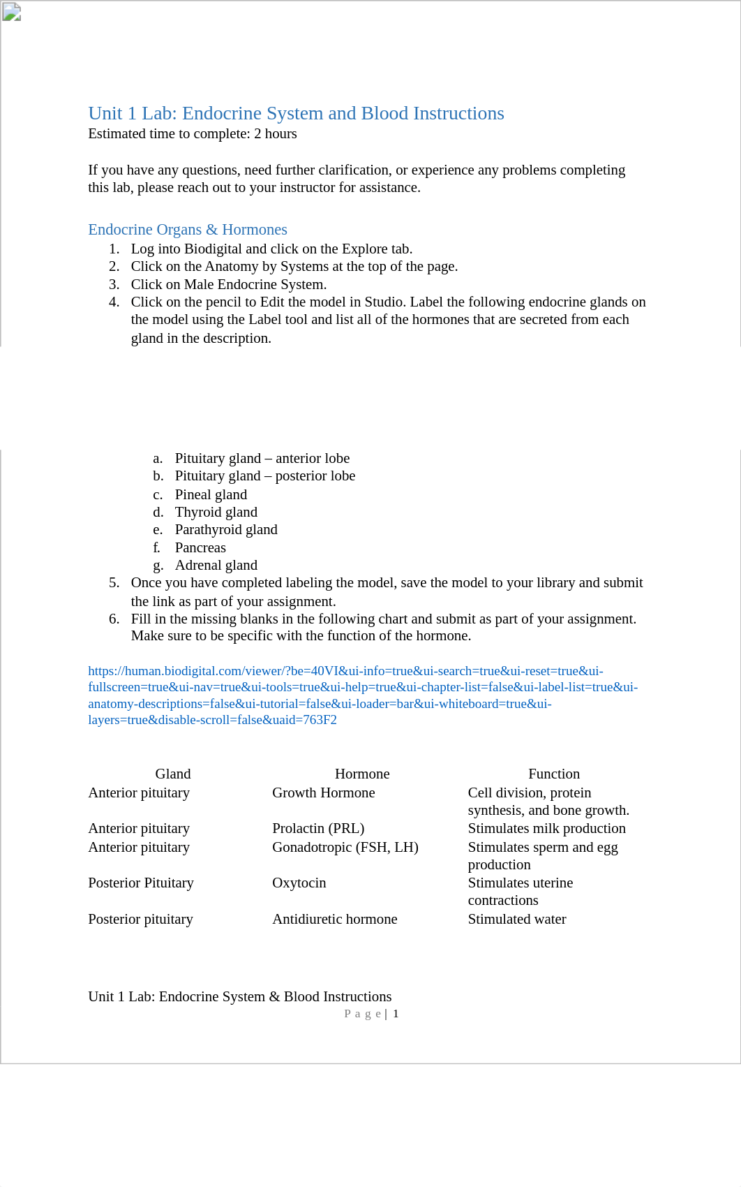 Unit 1 Lab - Endocrine System and Blood Submit Assignment.docx_d17jxfq5syz_page1