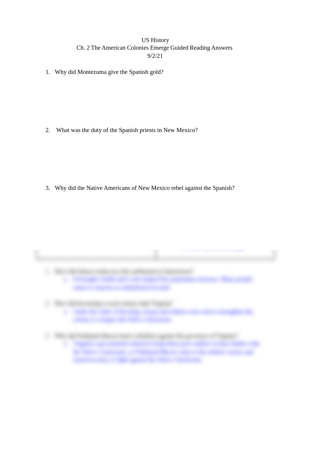 US History_ Ch. 2 The American Colonies Emerge Guided Reading Answers 9_2_21.pdf_d17ldqmoid1_page1