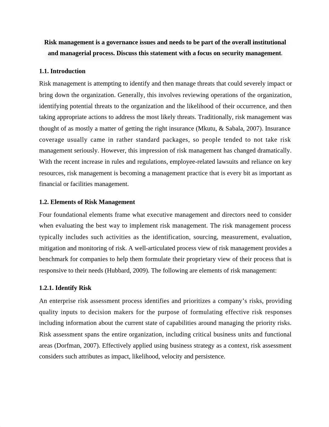 RISK MANAGEMENT IN ORGANIZATION_d1865exj33a_page1