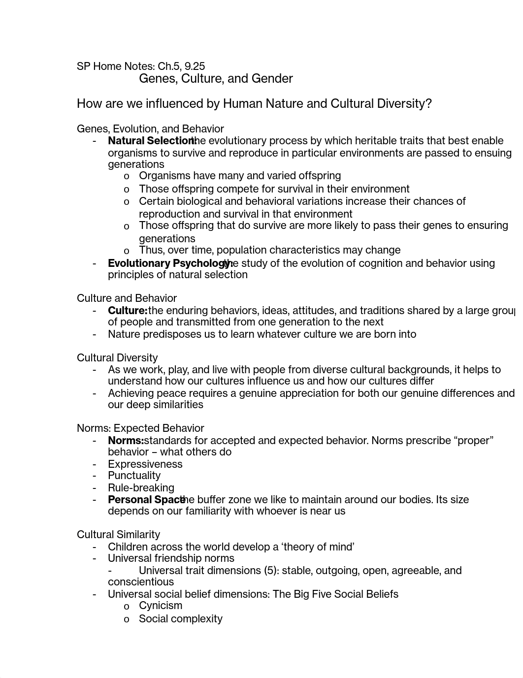 Social Psychology Ch.5: Genes, Culture, and Gender_d188kyftbv9_page1