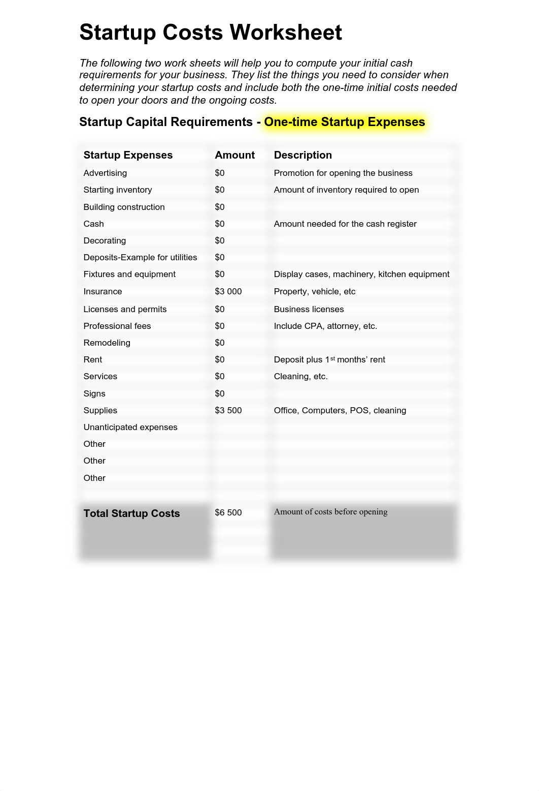 Start Up and Monthly Expenses Worksheet Updated.pdf_d18d95pr54f_page1