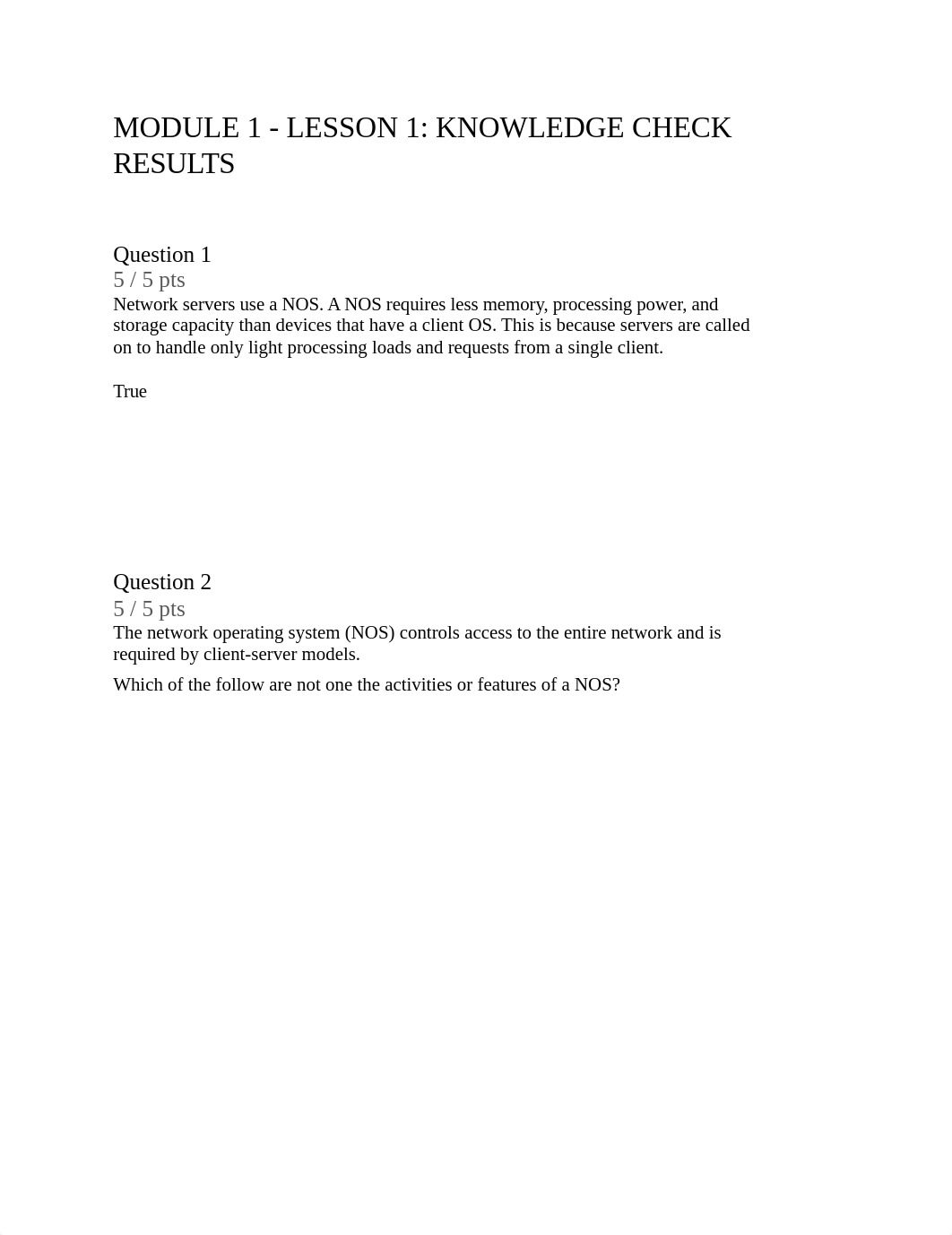 MODULE 1 - LESSON 1- KNOWLEDGE CHECK RESULTS.docx_d18fl3woadk_page1