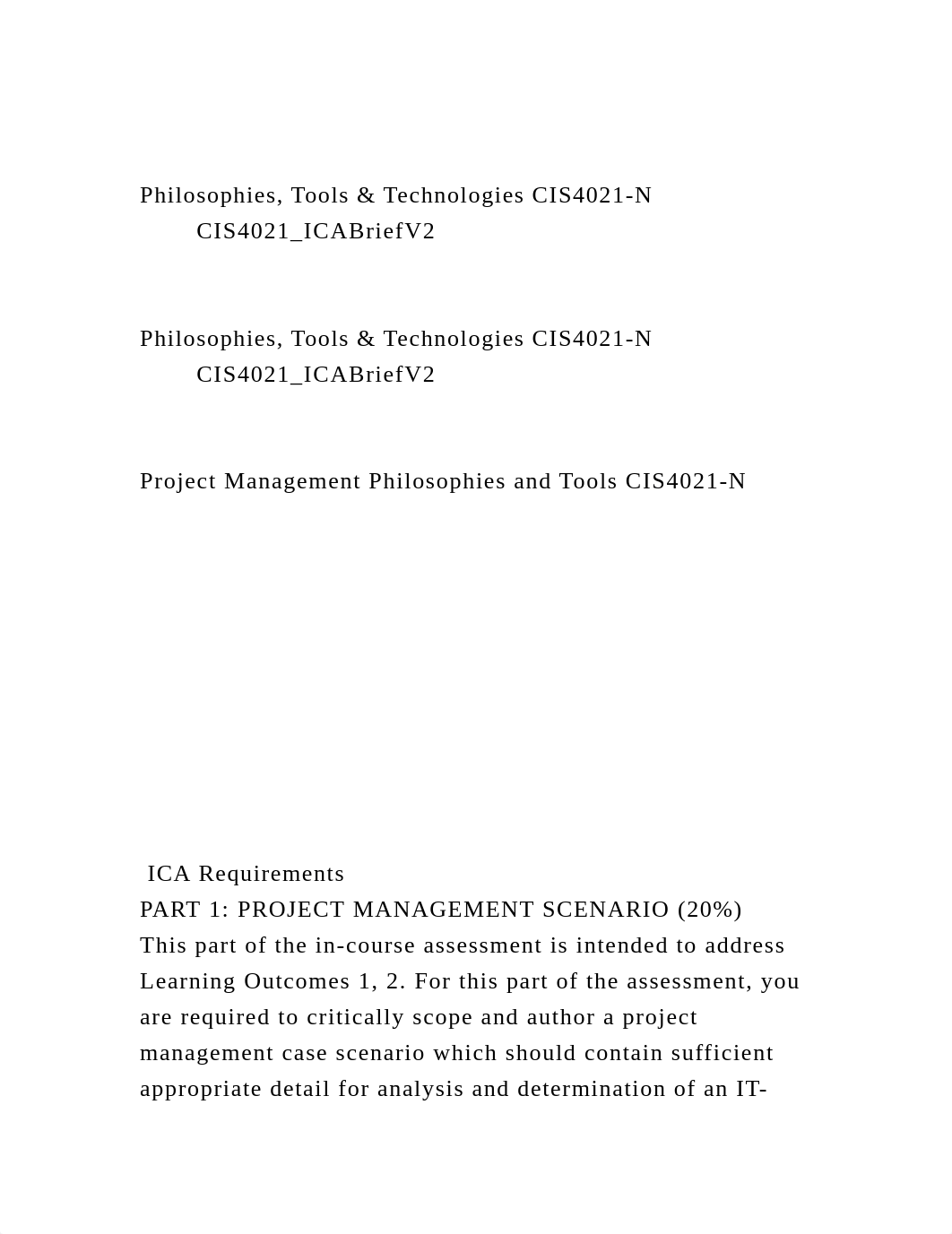 Philosophies, Tools & Technologies CIS4021-N  CIS4021_ICABriefV2 .docx_d18me1wdshp_page2