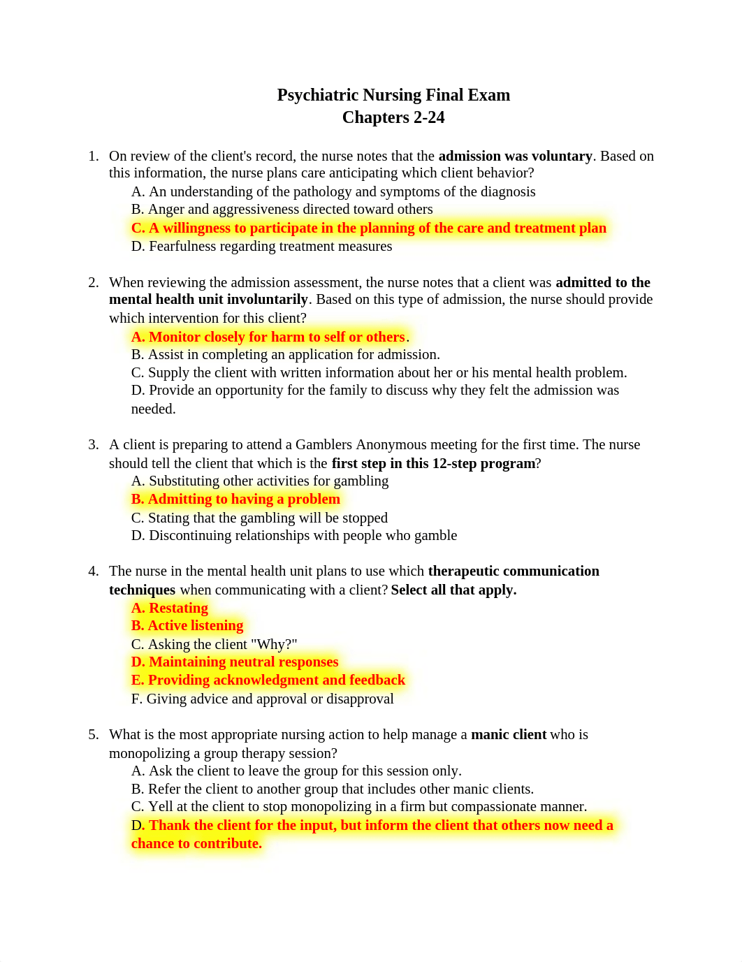 RED Psychiatric Nursing Final Exam (1).docx_d18mhrenca0_page1