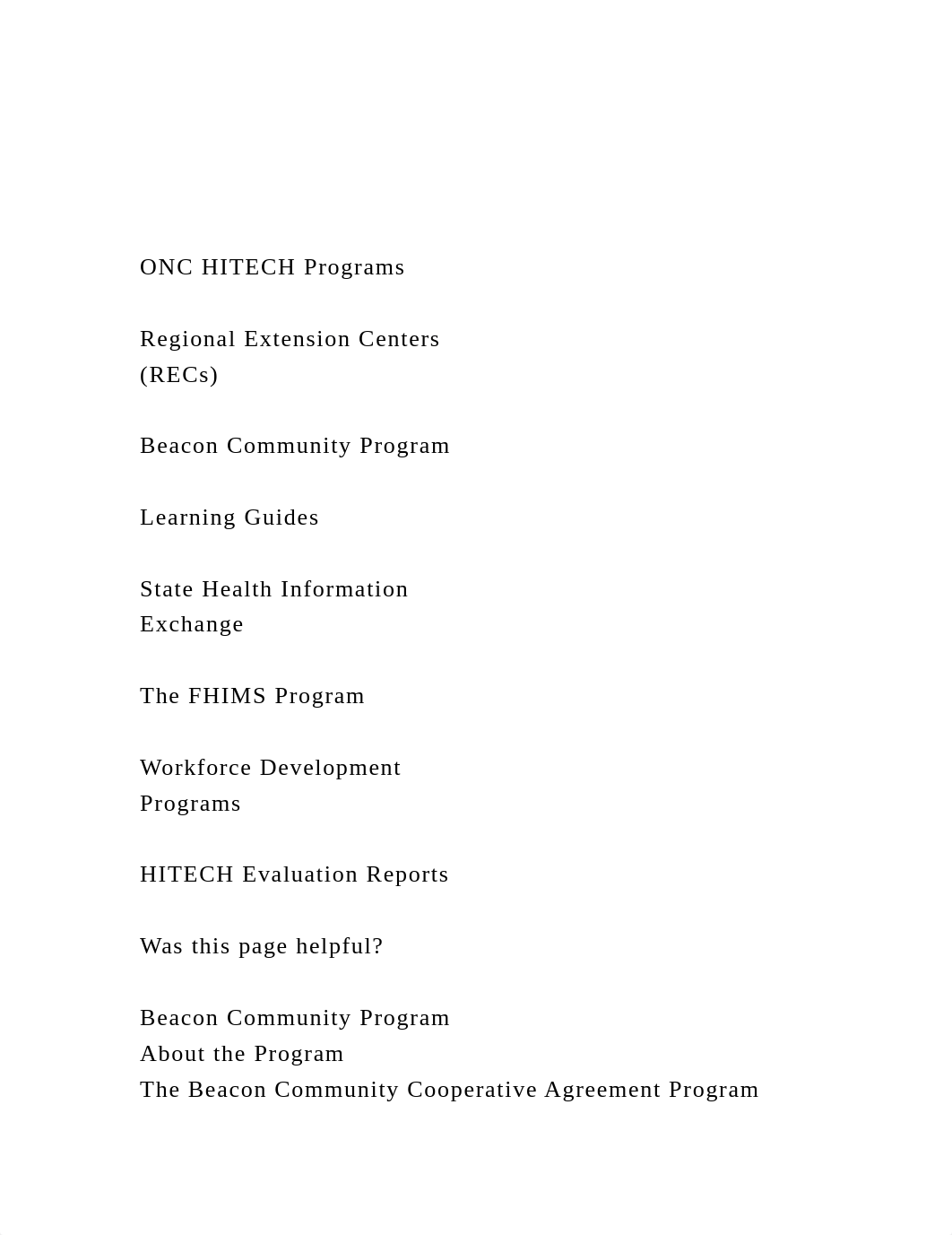 ONC HITECH ProgramsRegional Extension Centers(RECs)B.docx_d197wecwhba_page2