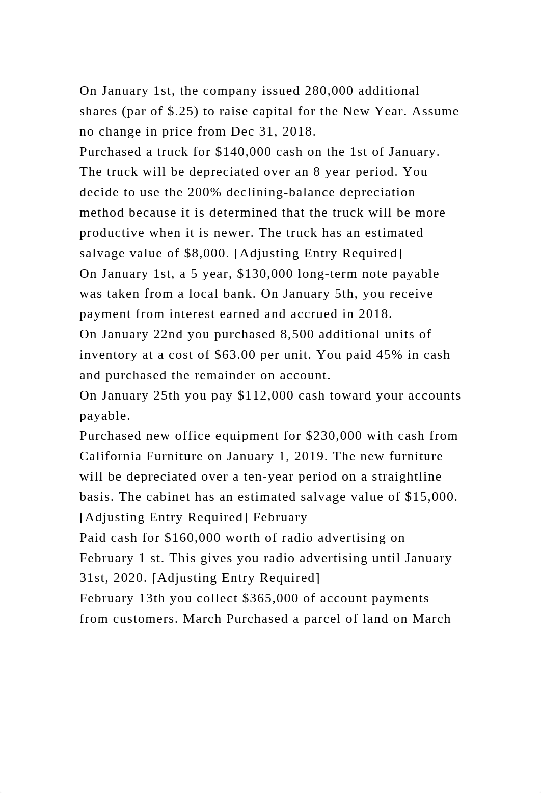 On January 1st, the company issued 280,000 additional shares (par of.docx_d19jlafx8px_page2