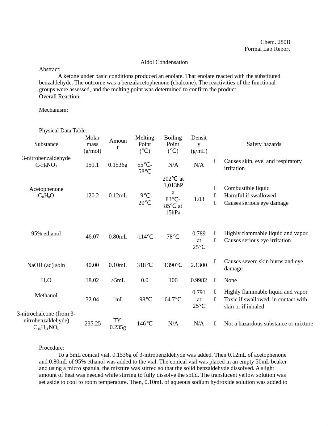 Exp. 37 Aldol condensation - lab report copy.docx_d19qr1bq0yd_page1