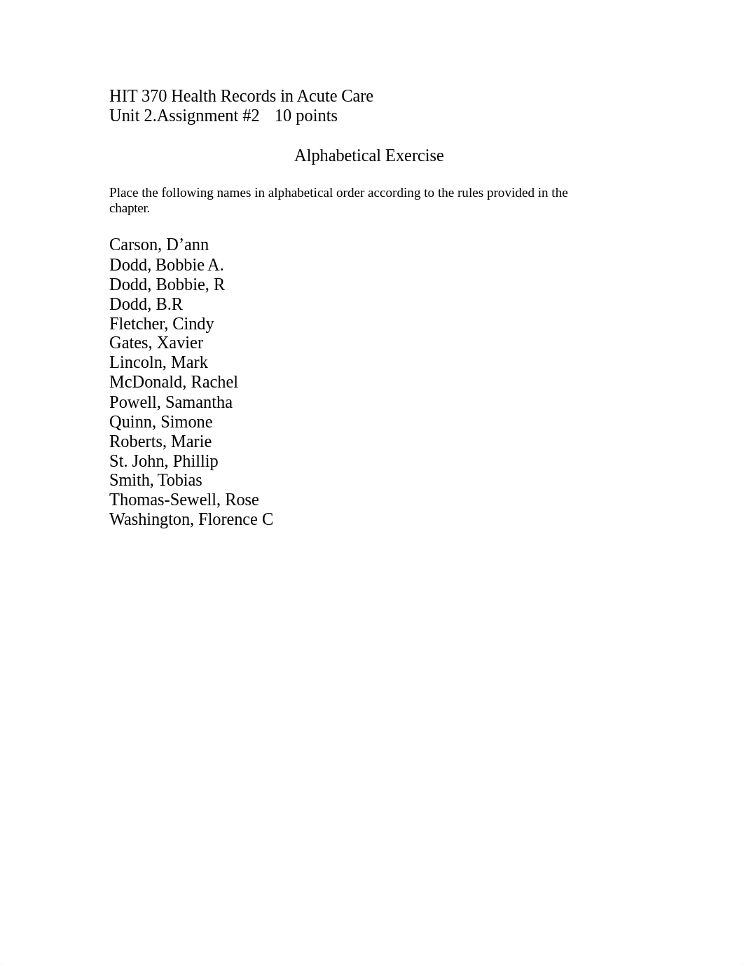 HIT370 Unit 3.Assignment 2.Alphabetical Exercise_d1aln0c8wnv_page1