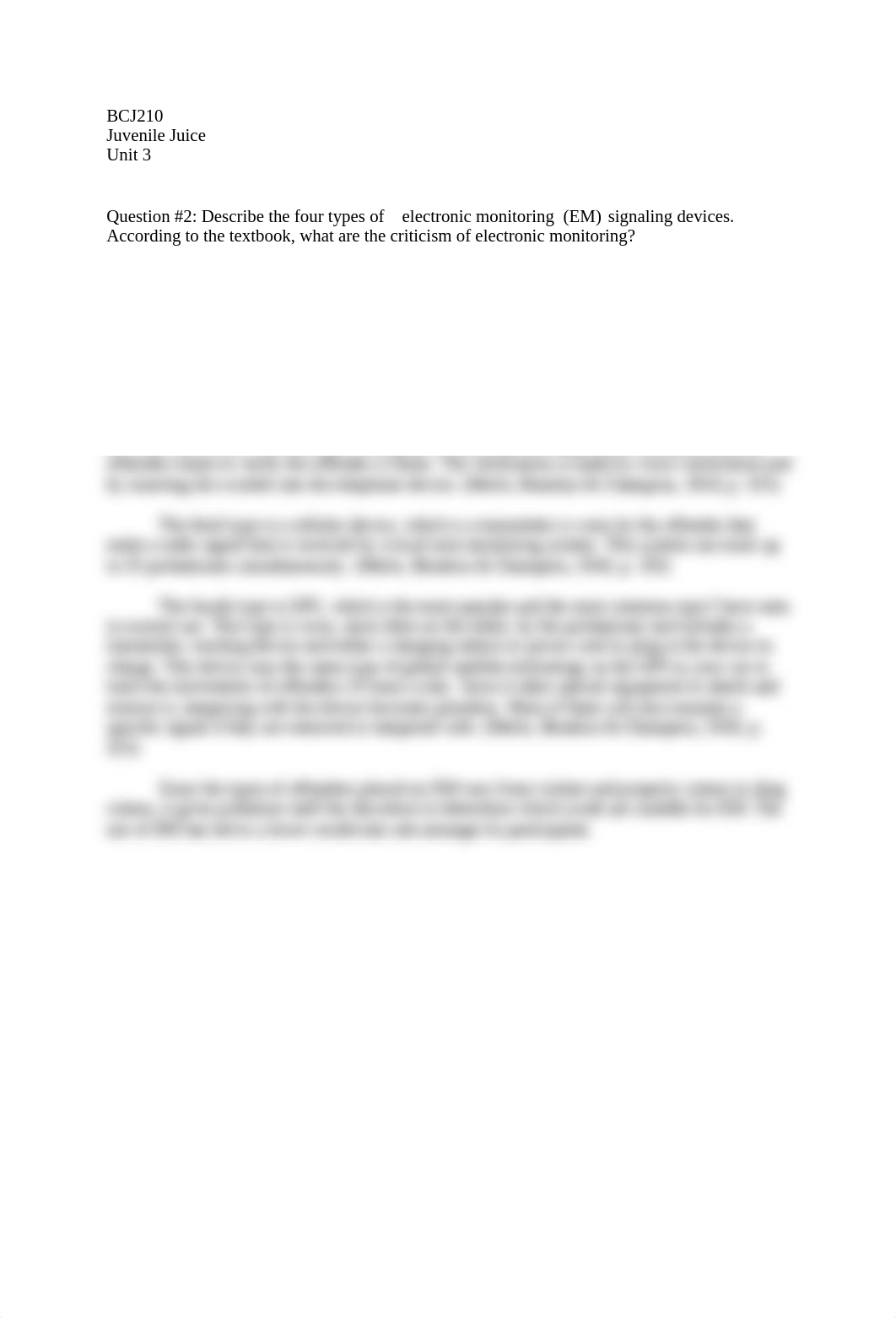 BCJ210 Juvenile Justice-Unit 4  paper.docx_d1anu1gg8bv_page1