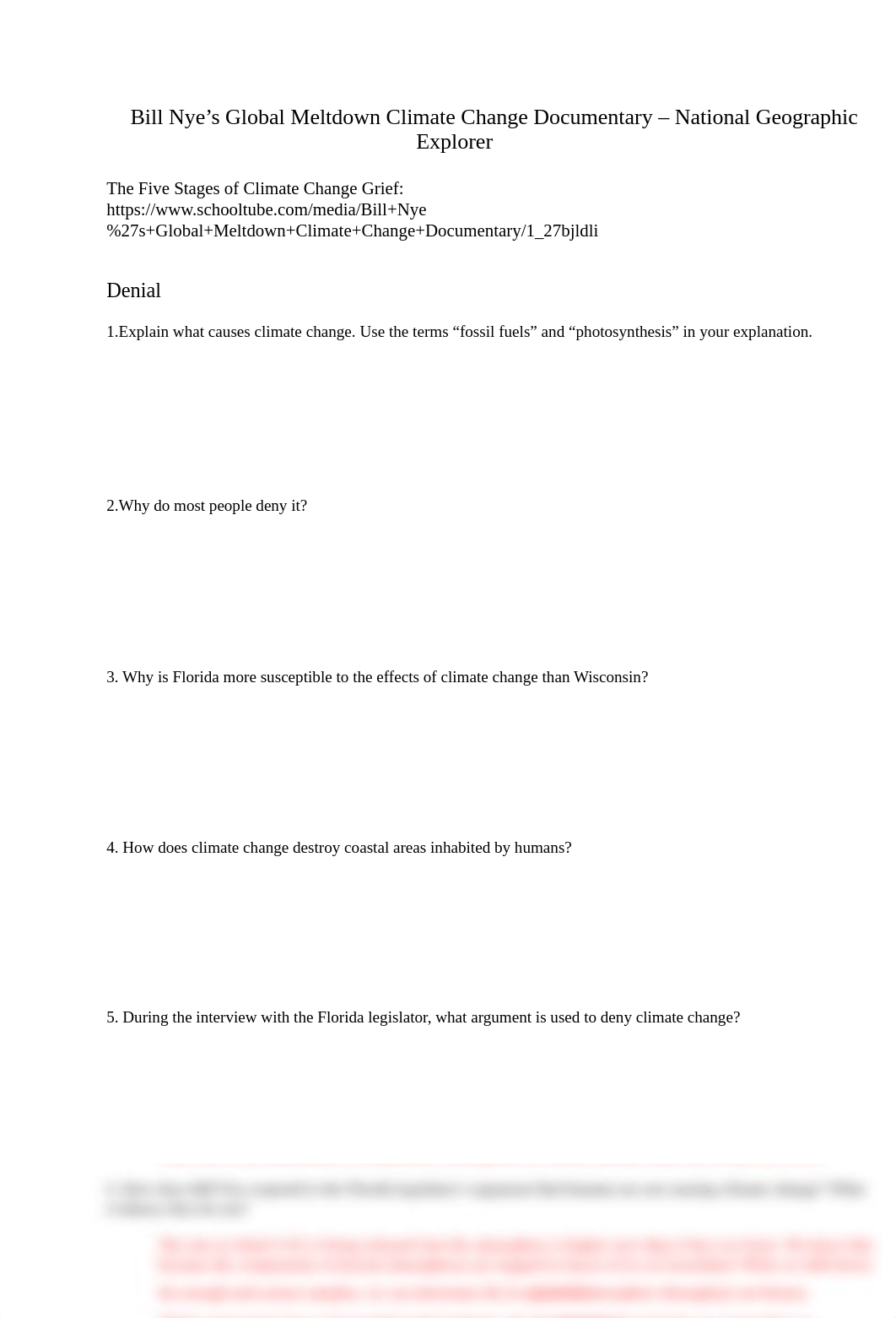 KAMERON RICHARDSON - Schoology - Bill Nye Climate Change Grief Video Questions.docx_d1b0uzzdqbv_page1