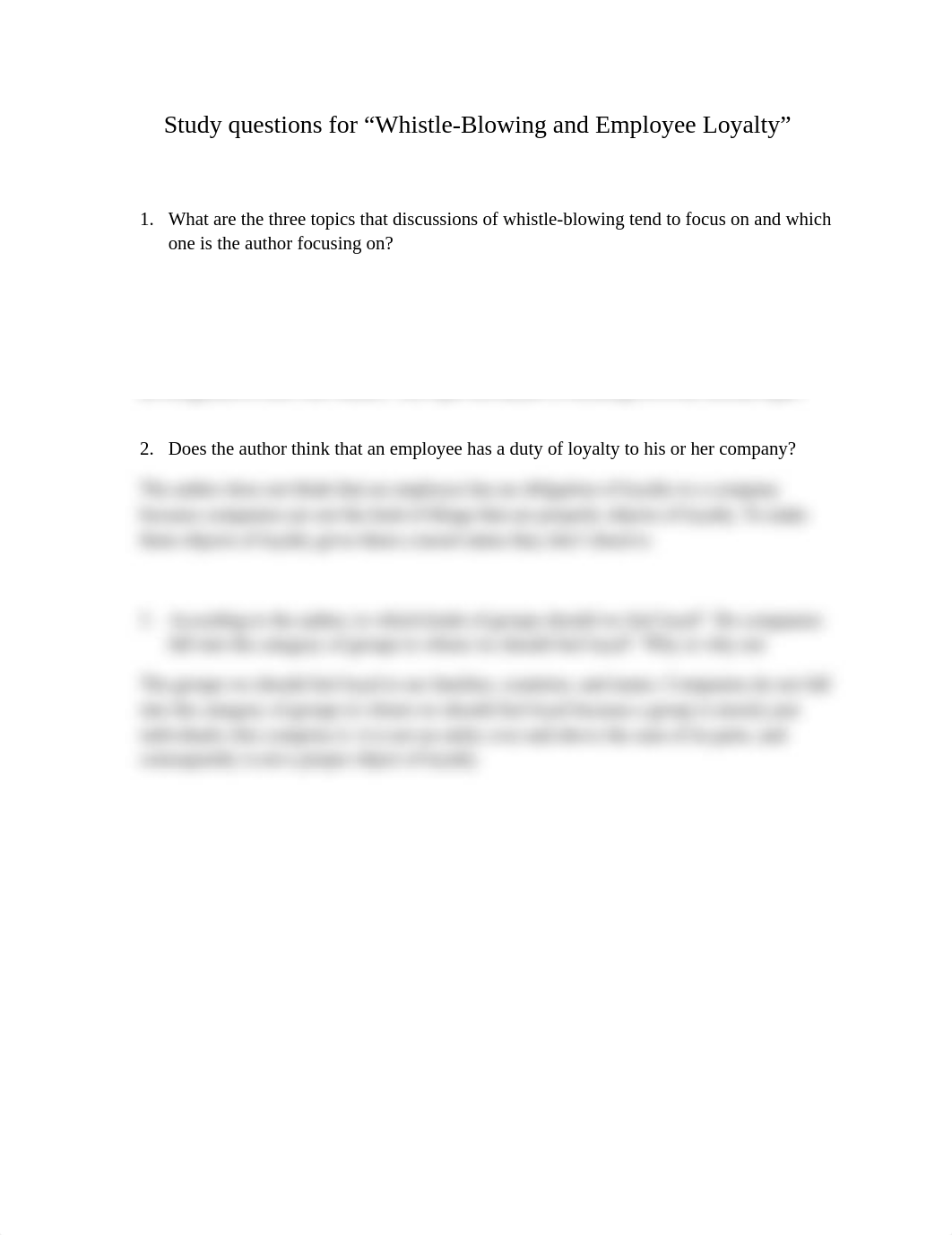 Study questions for Whistle Blowing and Employee Loyalty.docx_d1b2cqh1g9a_page1