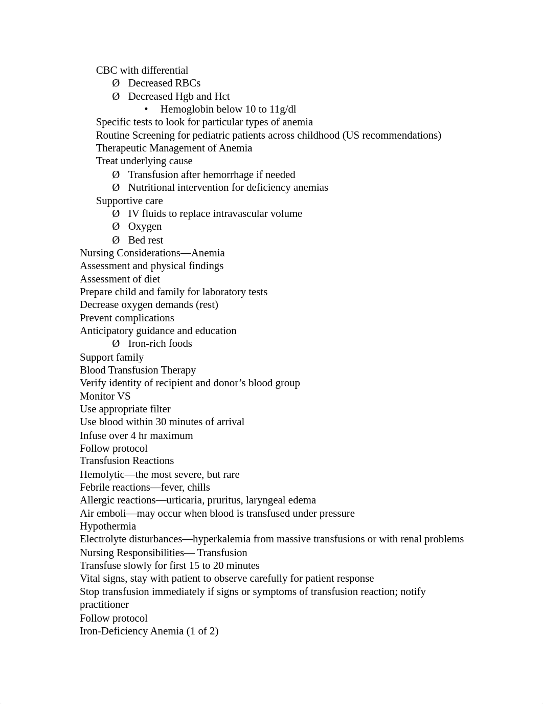 Chapter 28  The Child with Hematologic or Immunologic Dysfunction Notes.docx_d1bi4b2sxkb_page2