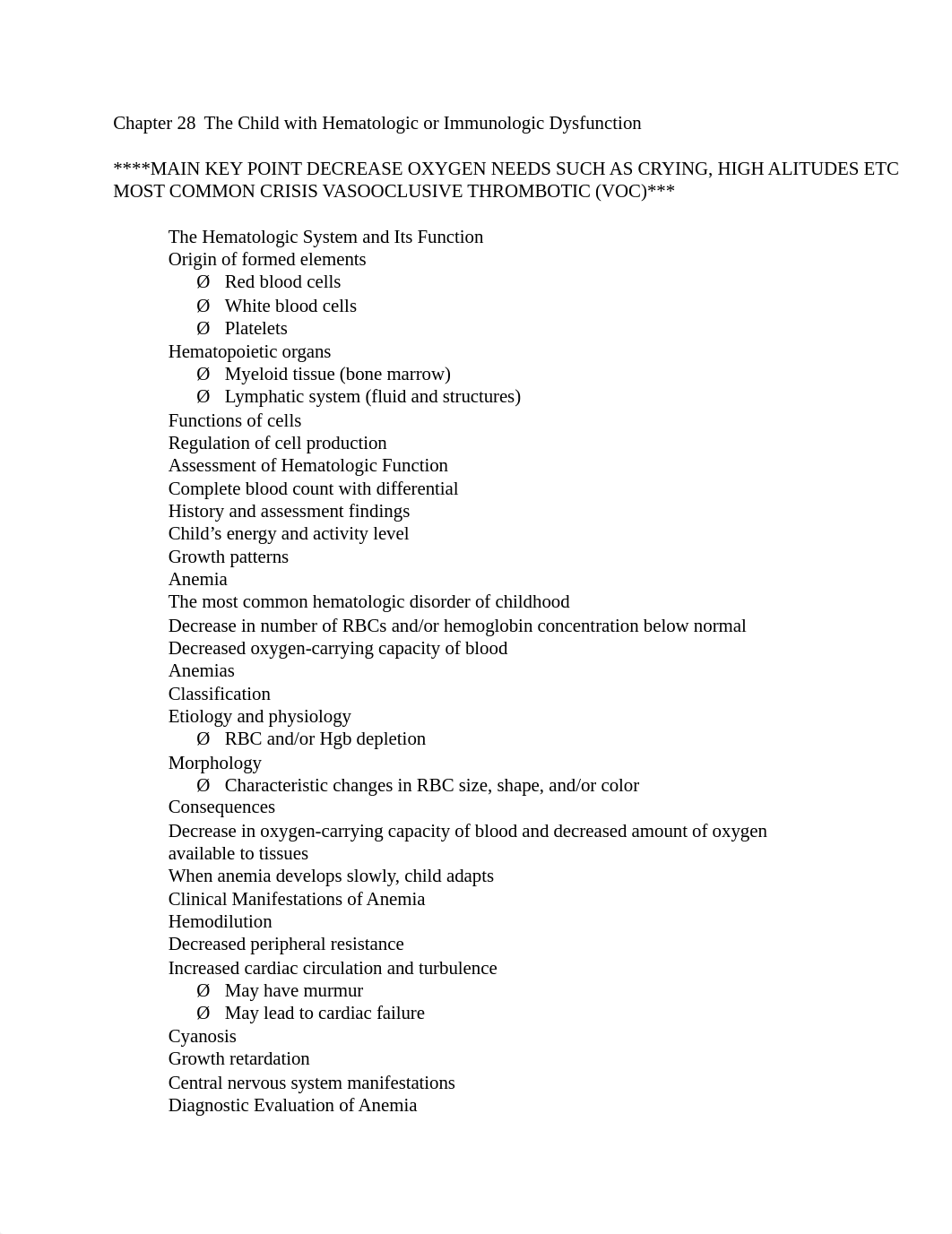 Chapter 28  The Child with Hematologic or Immunologic Dysfunction Notes.docx_d1bi4b2sxkb_page1