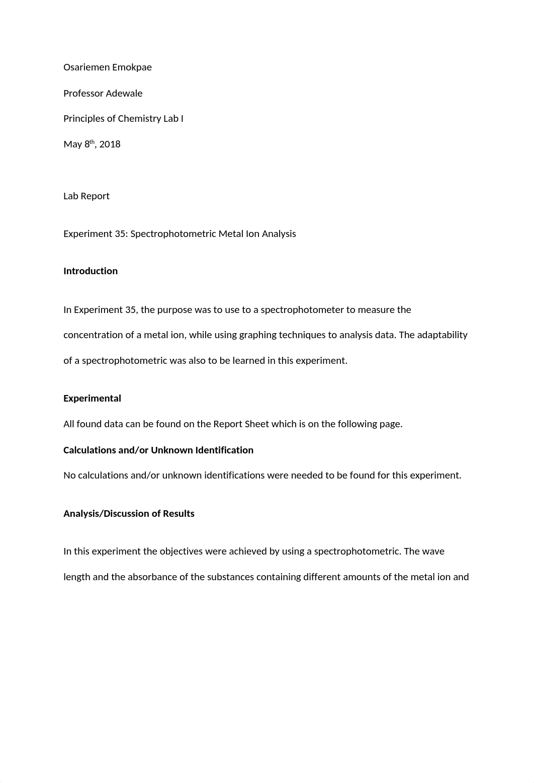 Spectrophotometric Metal Ion Analysis .docx_d1cewl8r9wz_page1