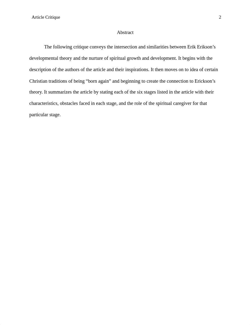 . Article Critique for Erickson's Theory and Spiritual Development in Christians.pdf_d1cpfva3qfp_page2