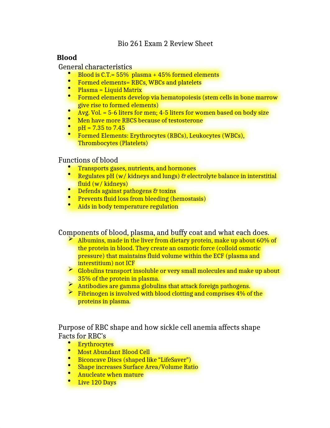 Bio 261 S16 Exam 2 Review Sheet Revd (1).doc_d1crz2in1p9_page1