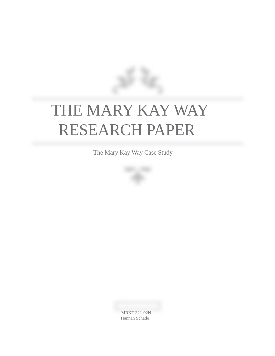 Research paper Mary Kay Inc. Building a Brand in India Principles of Marketing .docx_d1csmmsz480_page1