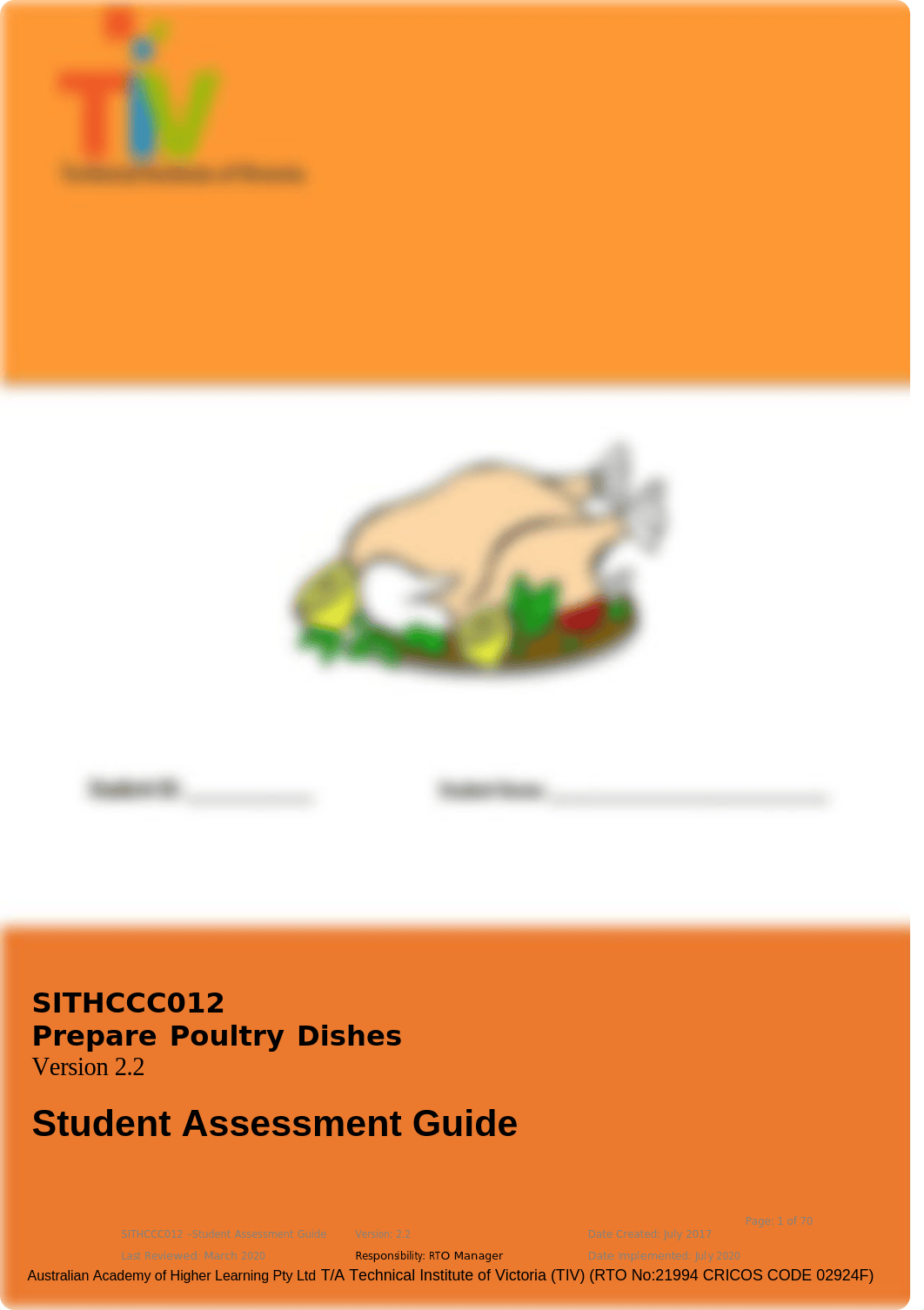 2.1 SITHCCC012 Prepare Poultry dishes  Student Guide.docx_d1cxj1hwxje_page1