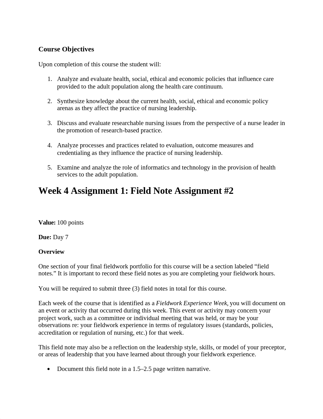 NU 623 Week 12 Field Report.docx_d1d0aw1gw4e_page1