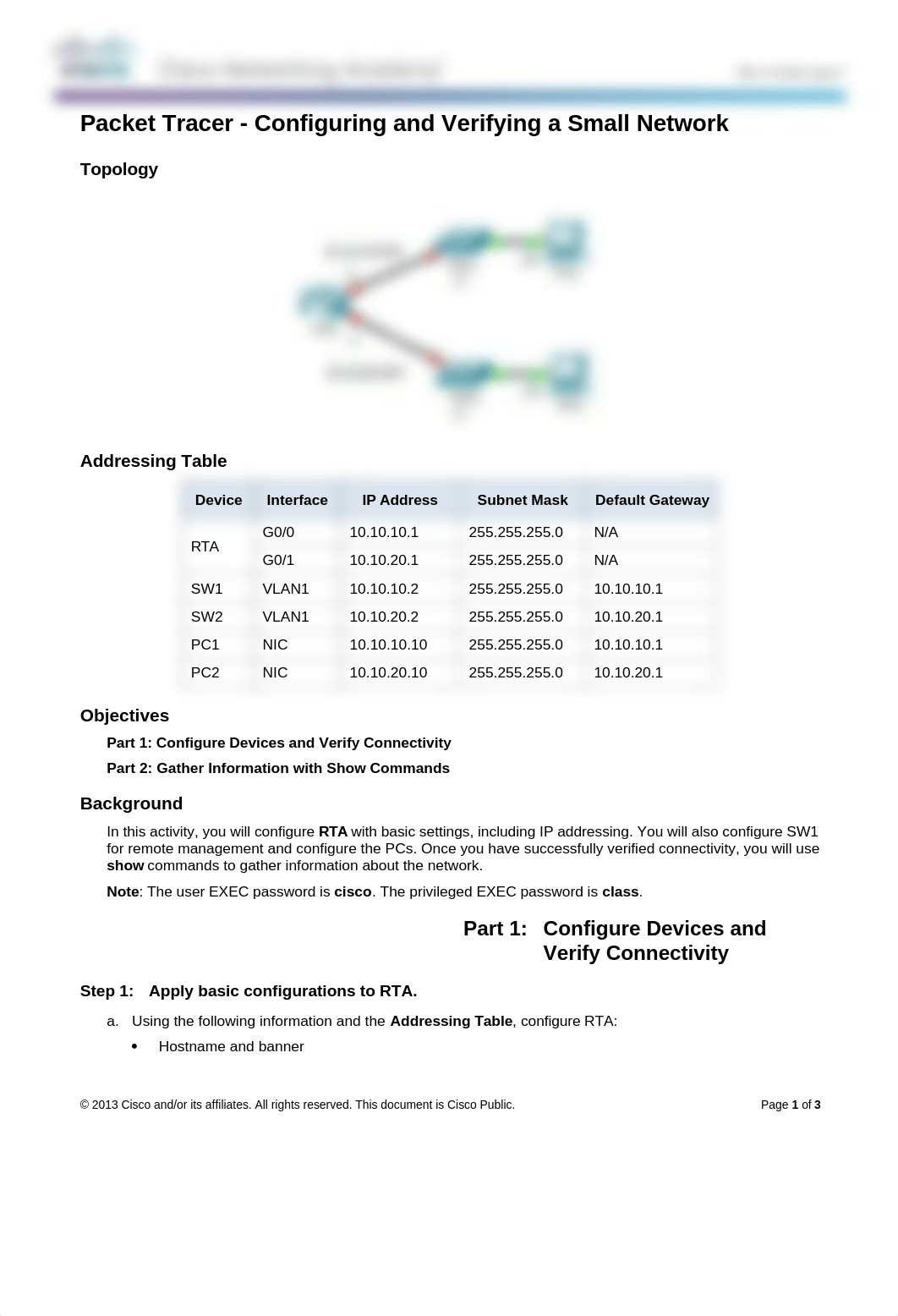 1.1.4.5 Packet Tracer - Configuring and Verifying a Small Network Instructions (1)_d1d67vk8stk_page1