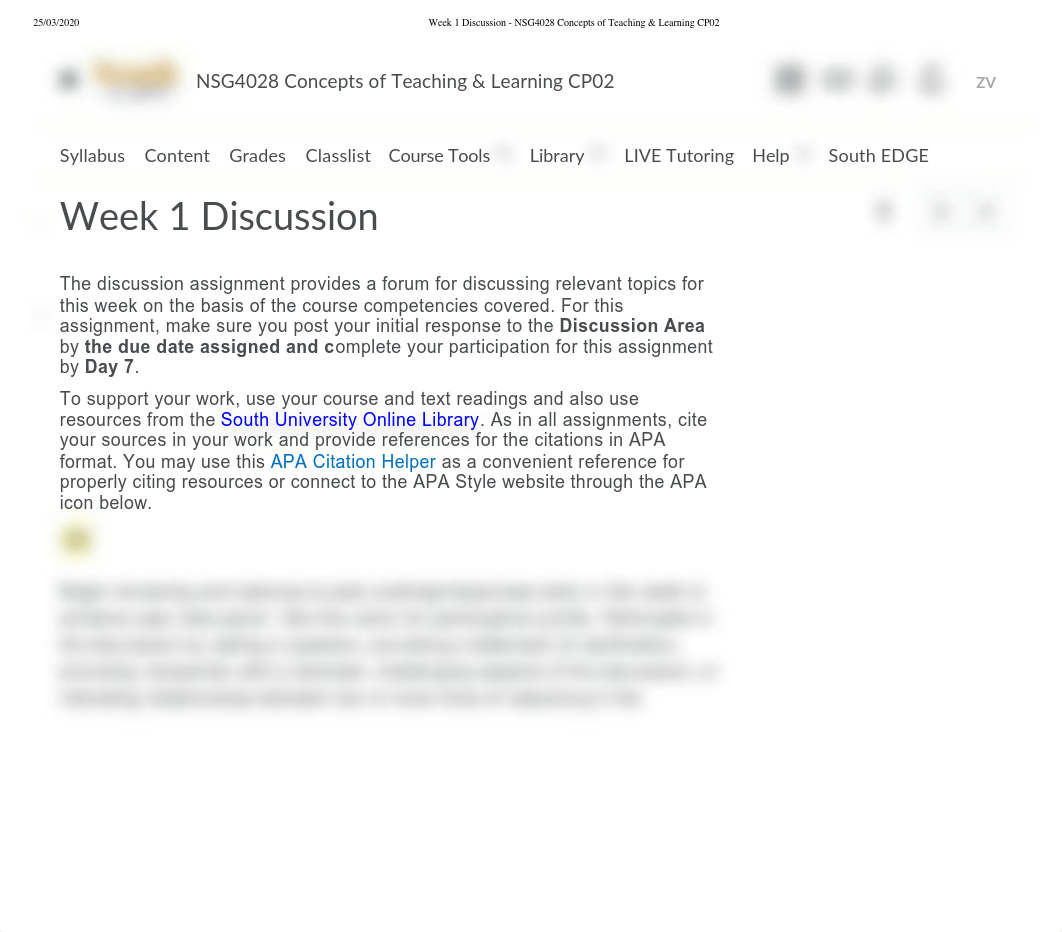 Week 1 Discussion - NSG4028 Concepts of Teaching & Learning CP02.pdf_d1d7fyoskix_page1