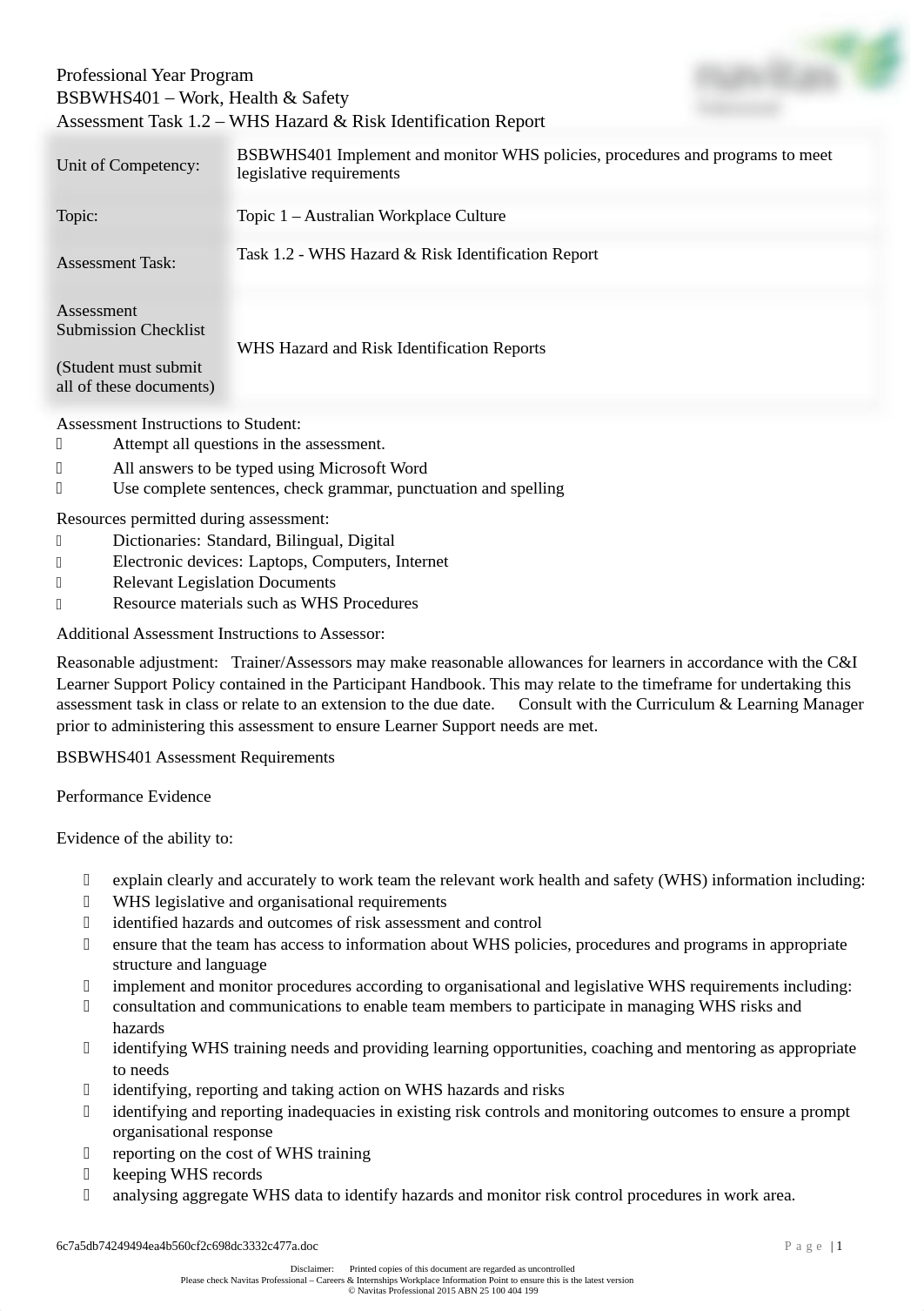 2017 Task 1.2 BSBWHS401 Assessment v3.doc_d1dysvakj3l_page1