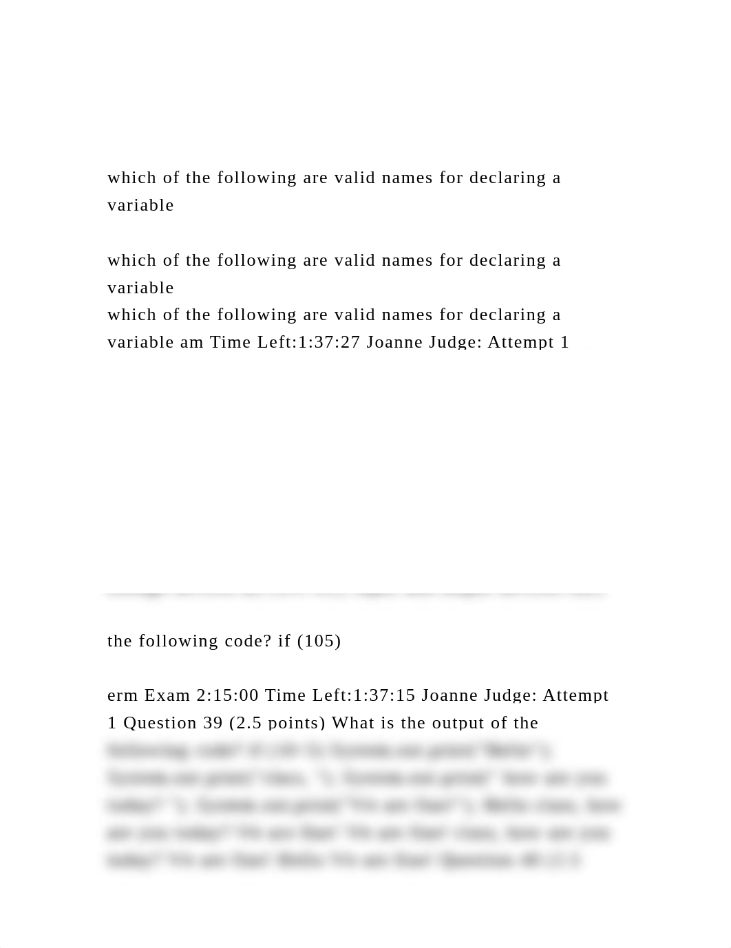 which of the following are valid names for declaring a variable.docx_d1e0afwjk0r_page2