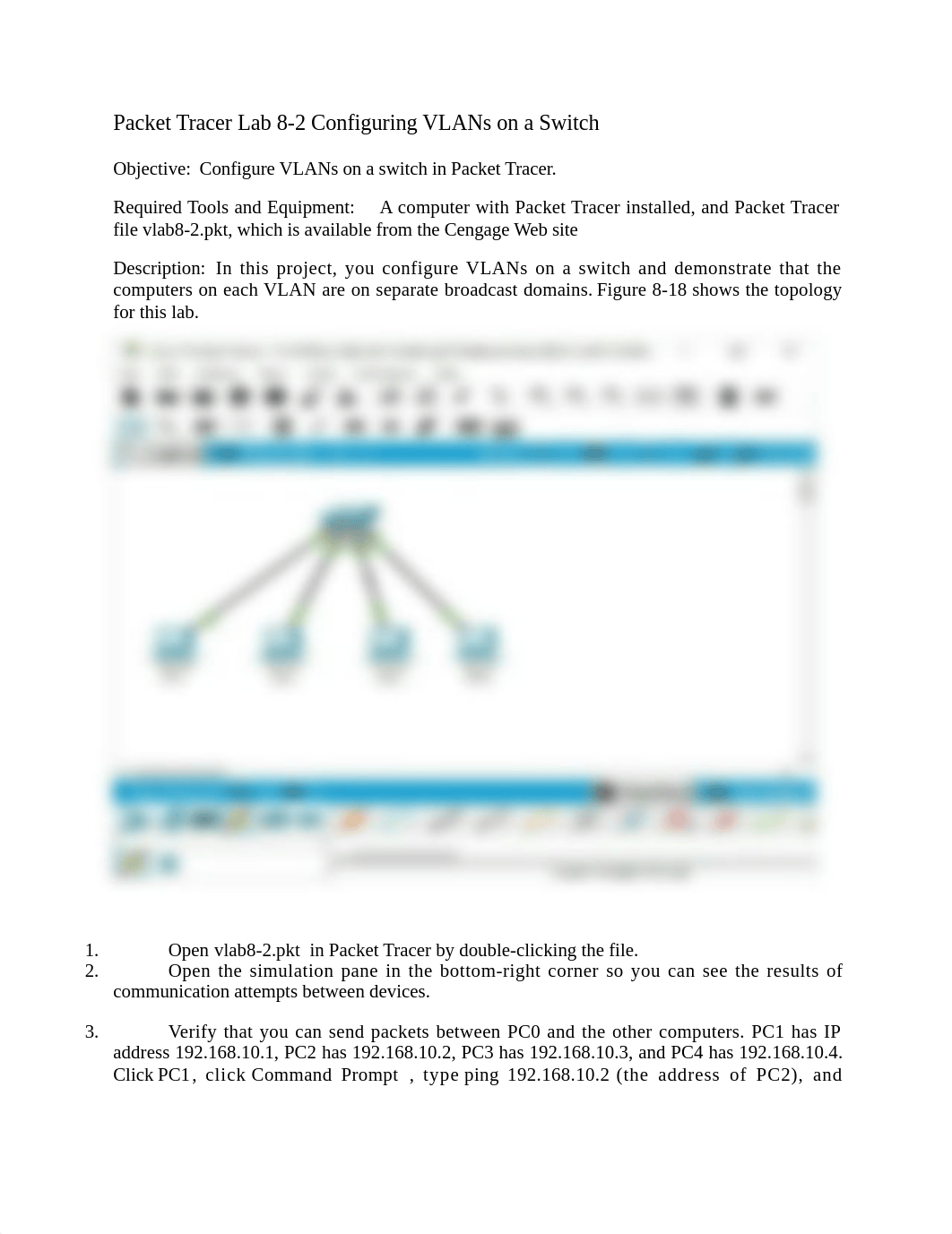 Packet Tracer Lab 8-2 Configuring VLANs on a Switch.docx_d1e3ao3h53k_page1