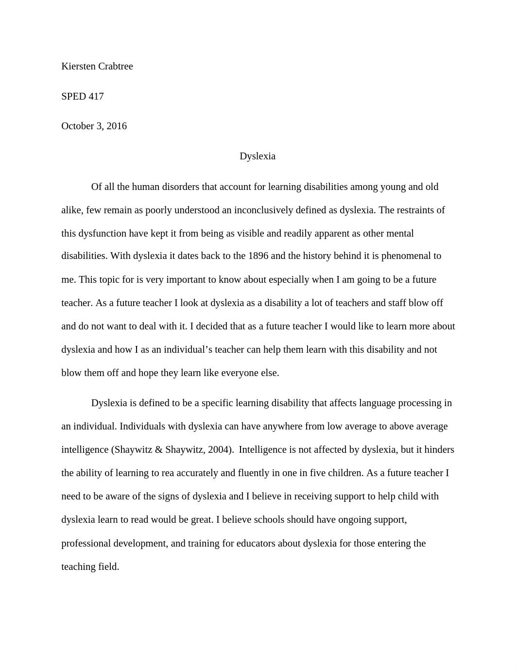 Research paper on dyslexia and how it can help me in the classroom.docx_d1eo9j3lngo_page1