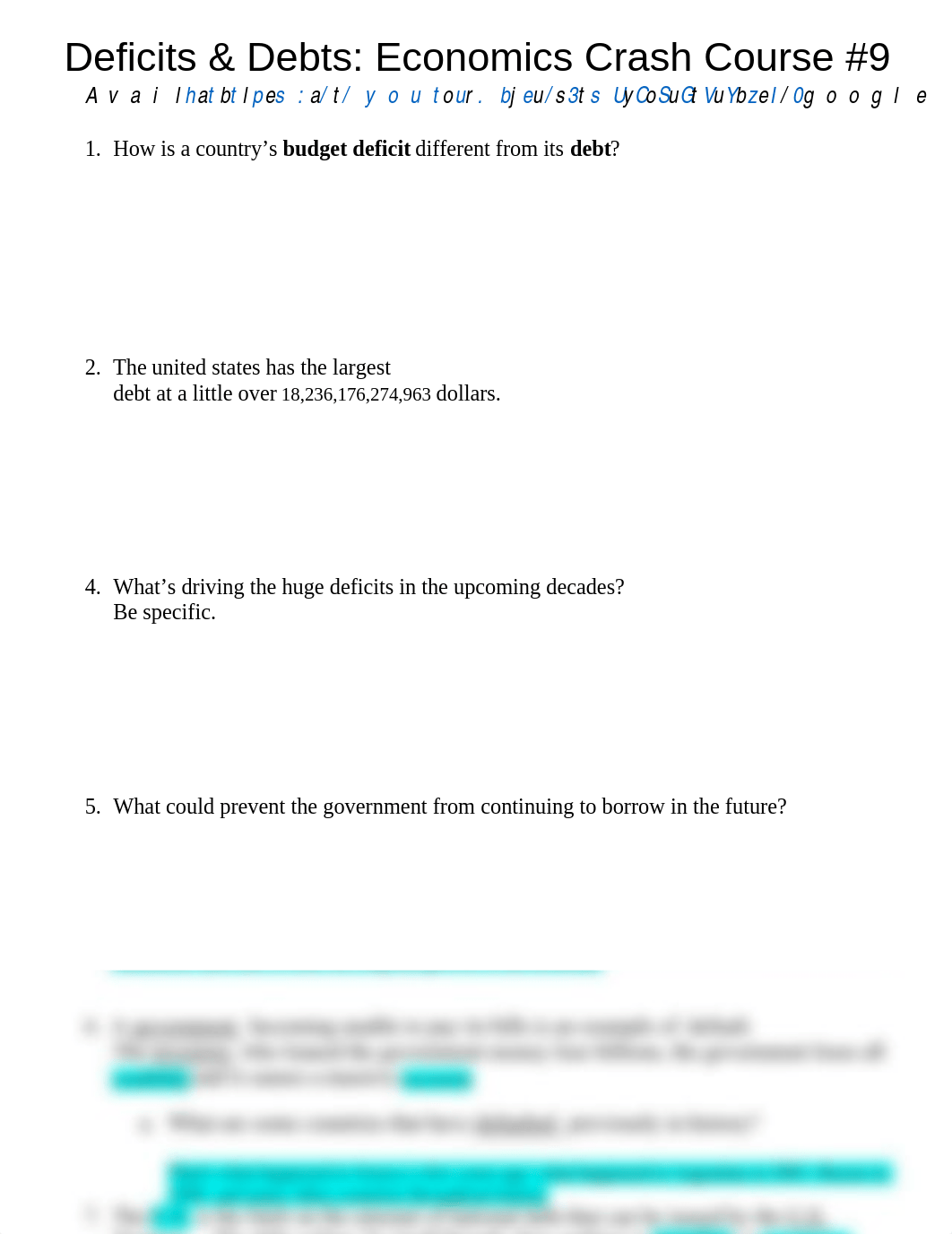 Crash Course Economics 9 Deficits _ Debts finished .doc_d1ew178bz1k_page1