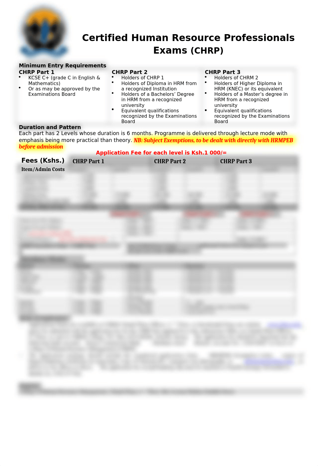 1544448013_CHRP Fee Structure for Part 1 2  3 - wef January 2019.docx_d1fd276shgv_page1