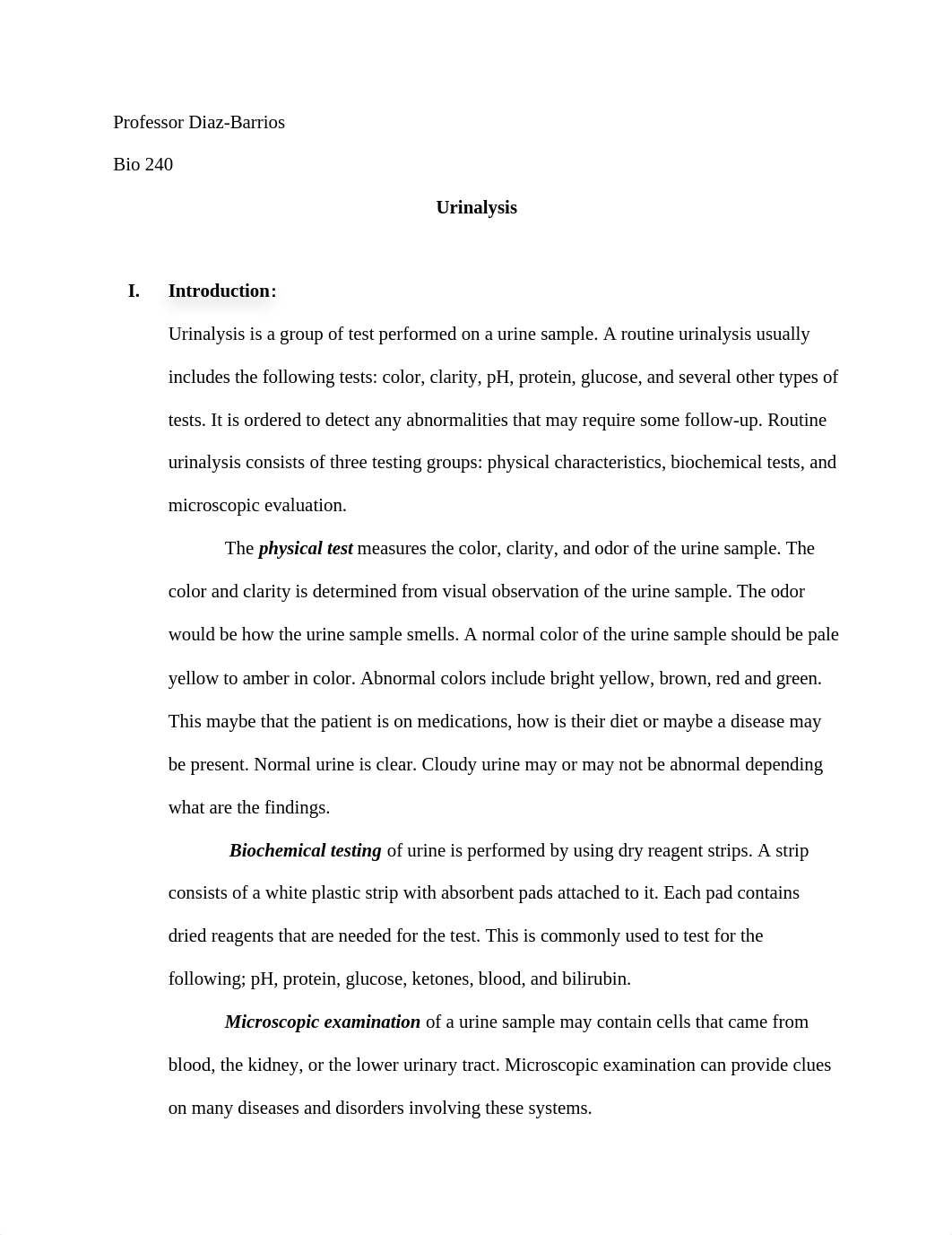 Bio240 lab report #2 Urinalysis.docx_d1fecjj1ulf_page1